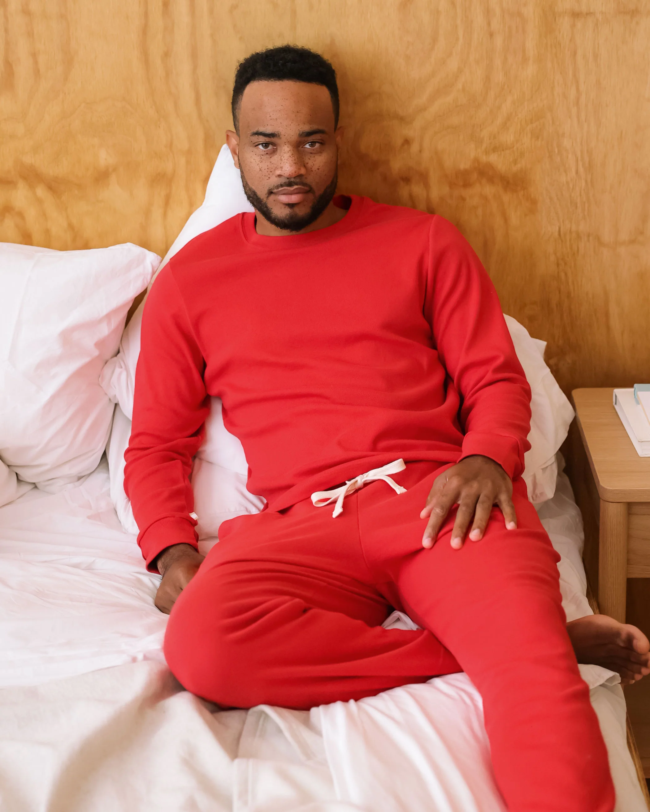 Almost Pyjama Long Sleeve Tee Red - Unisex - Image 3