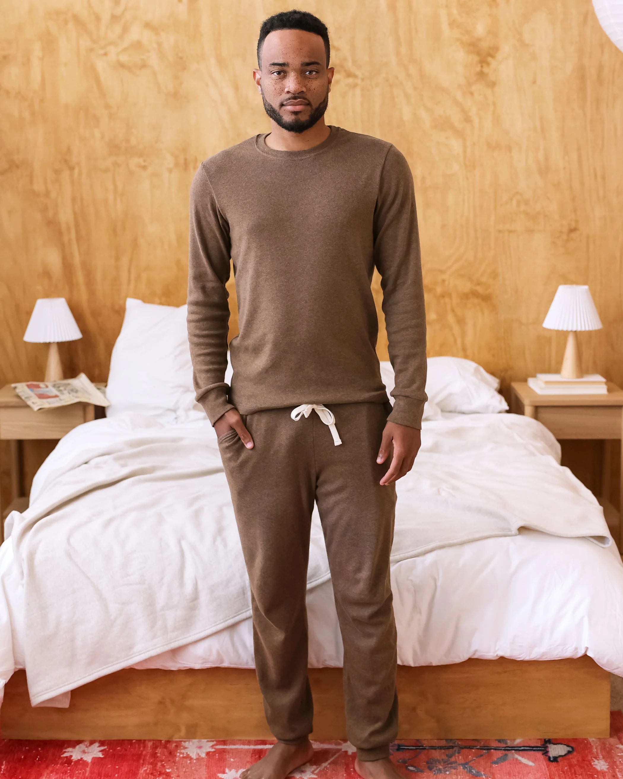 Almost Pyjama Pant Heather Brown - Unisex - Image 2