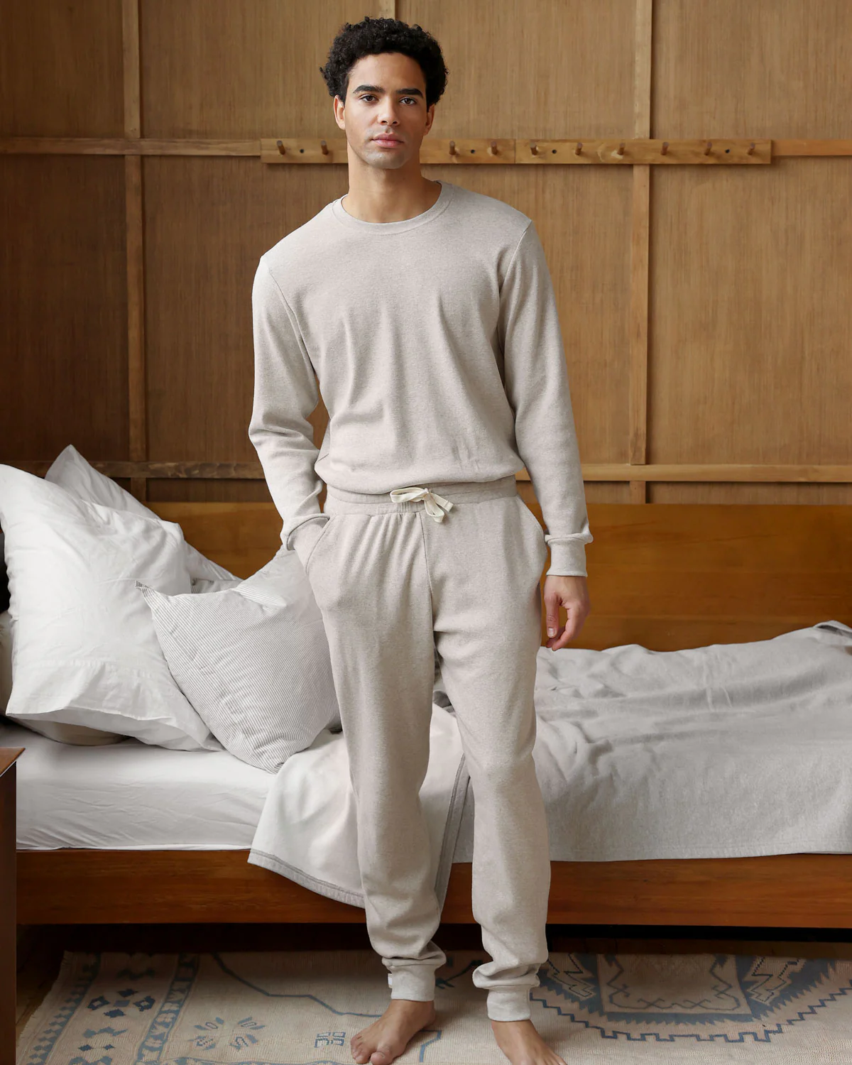 Almost Pyjama Pant Oatmeal - Unisex - Image 3