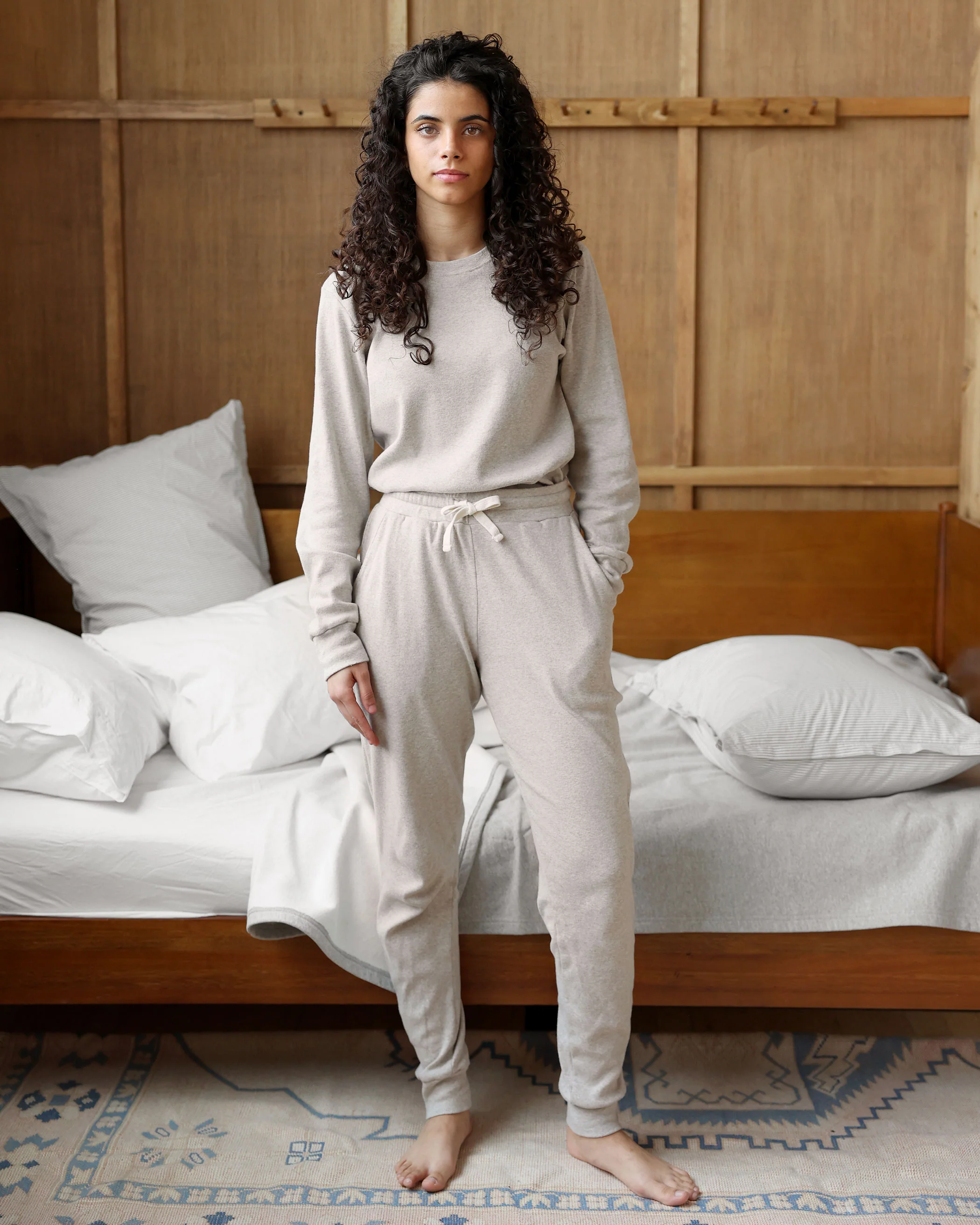 Almost Pyjama Pant Oatmeal - Unisex - Image 9