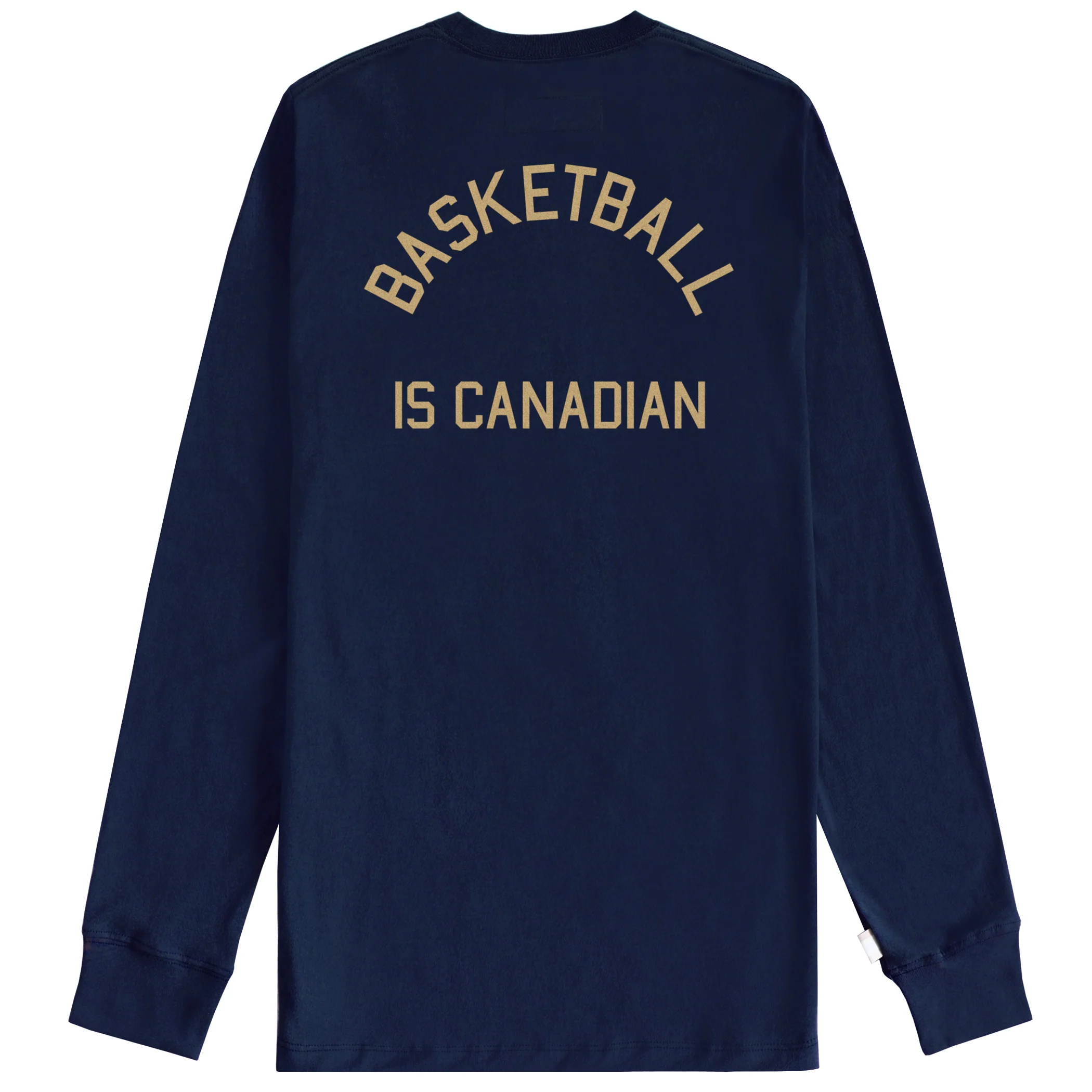 Basketball Long Sleeve Tee Navy - Unisex - Image 4