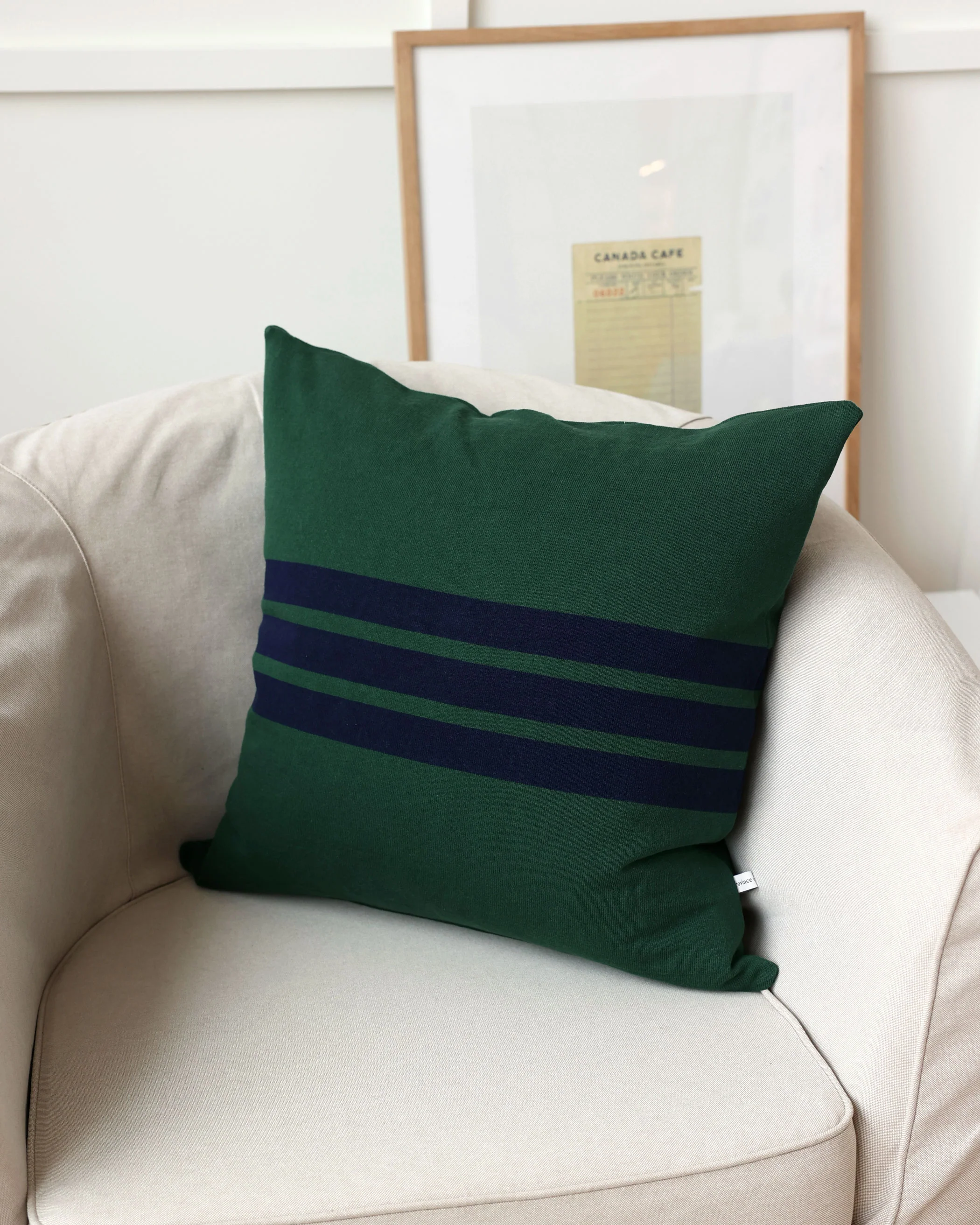Brackley Cushion Cover Navy and Forest - Image 2
