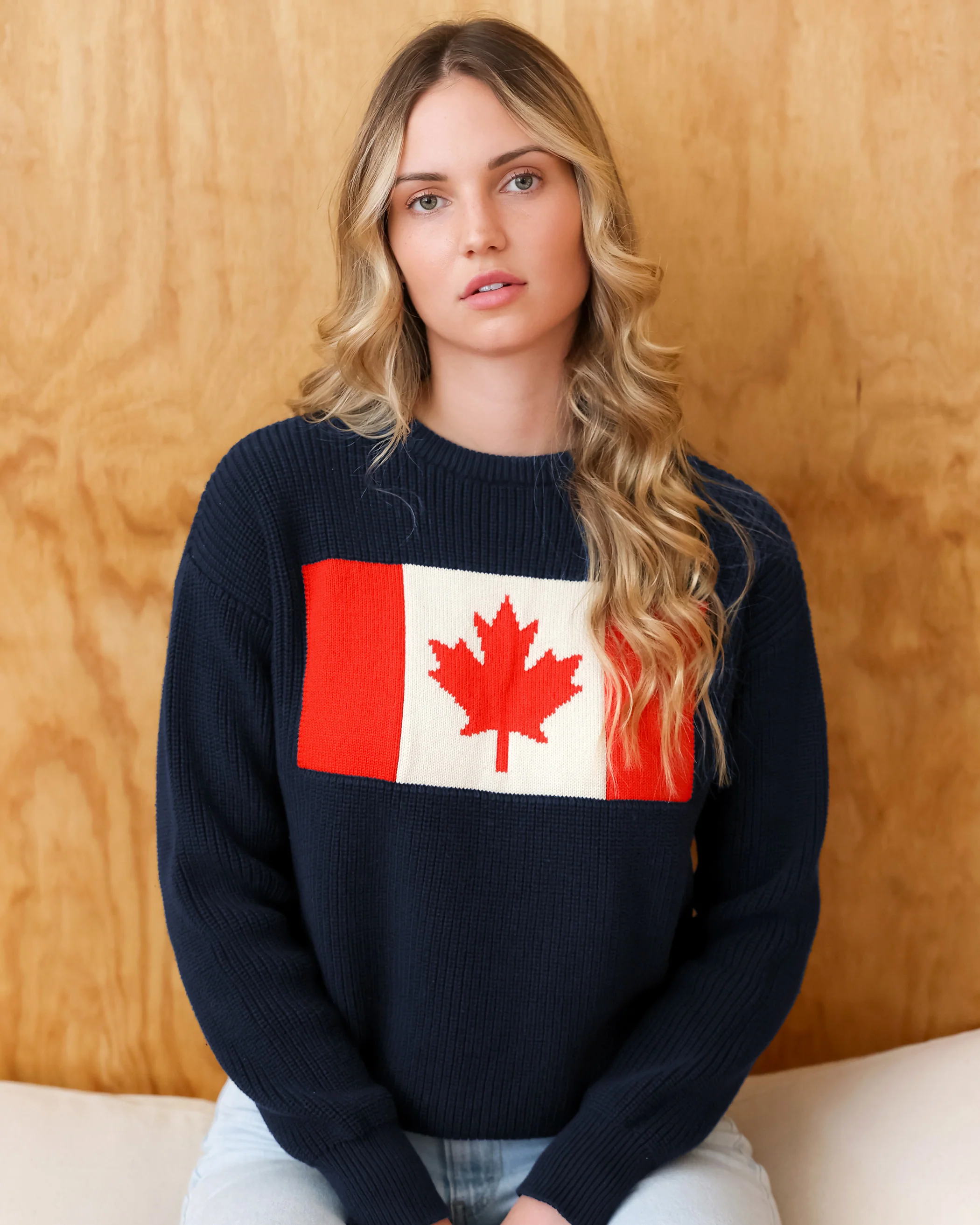 Canada Flag Cotton Knit Sweater - Unisex - Image 2