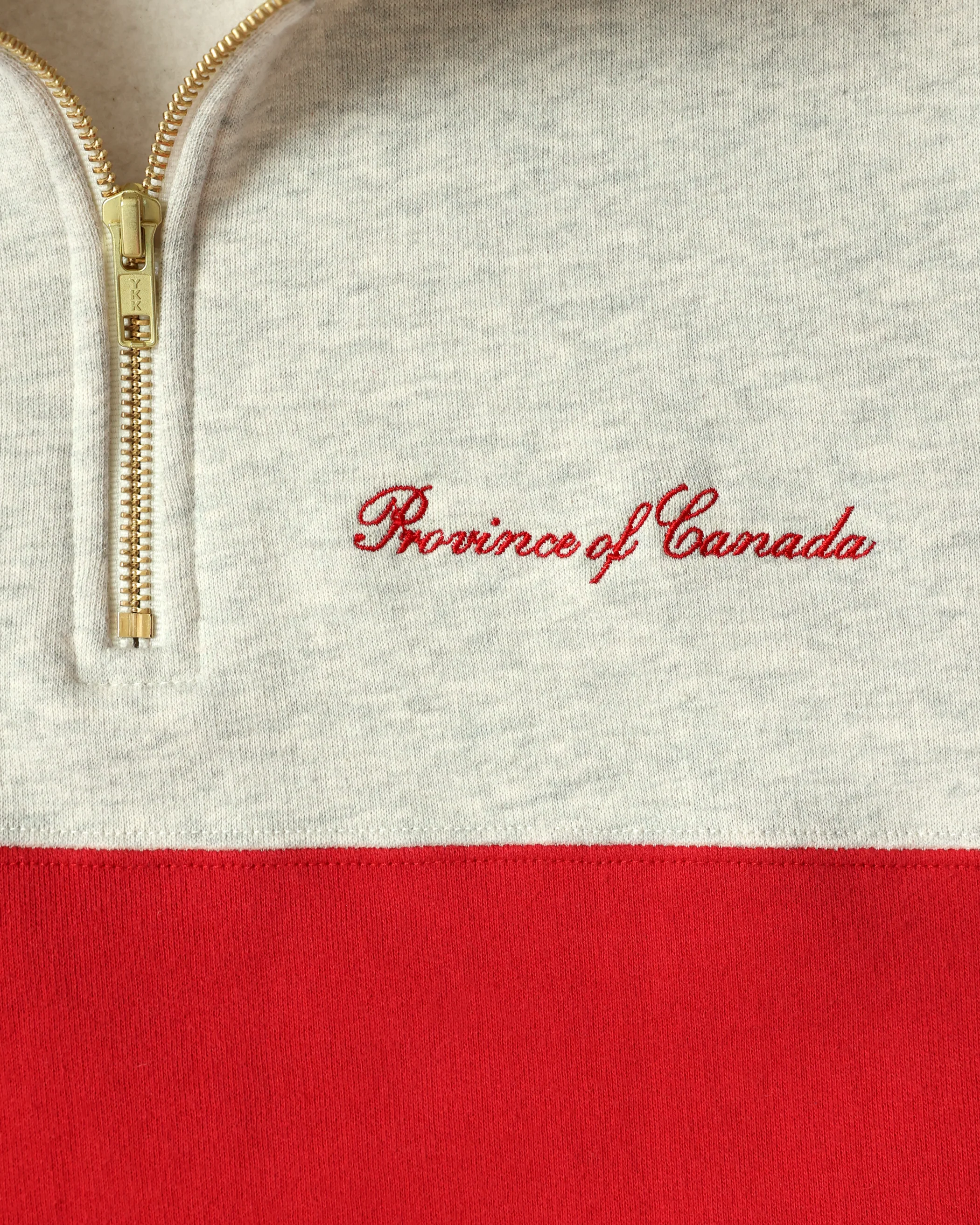 Club Fleece Half Zip Red - Unisex - Image 4