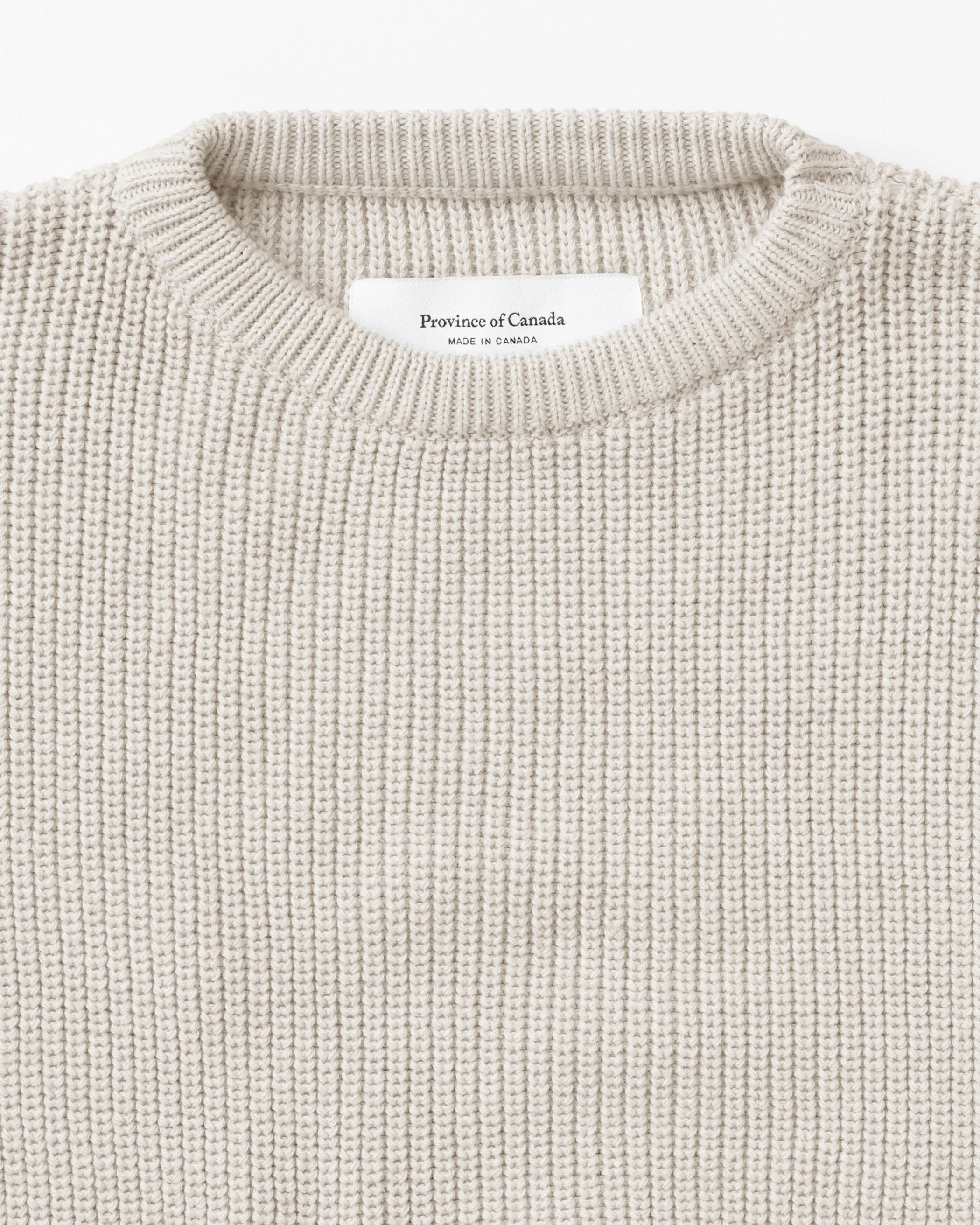 Cotton Knit Sweater Ecru - Unisex - Image 4
