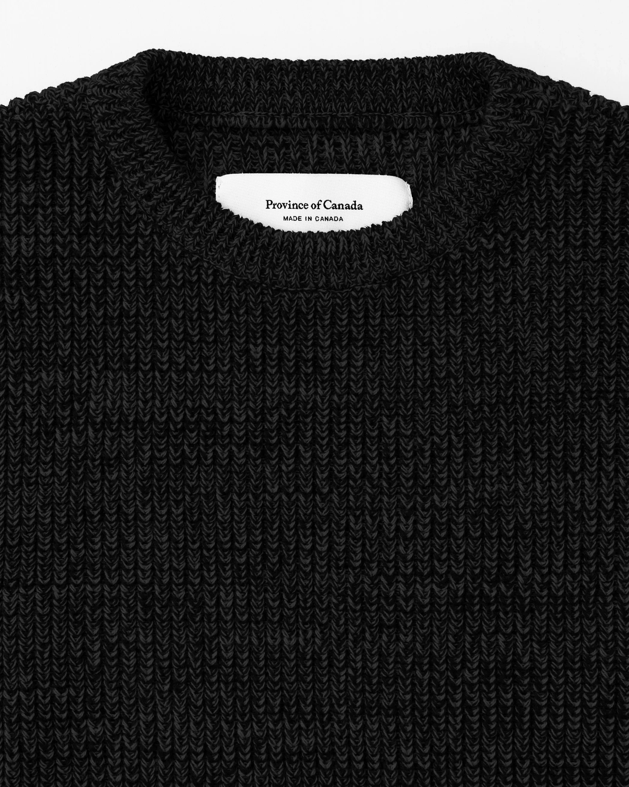 Cotton Knit Sweater Heather Black - Unisex - Image 4