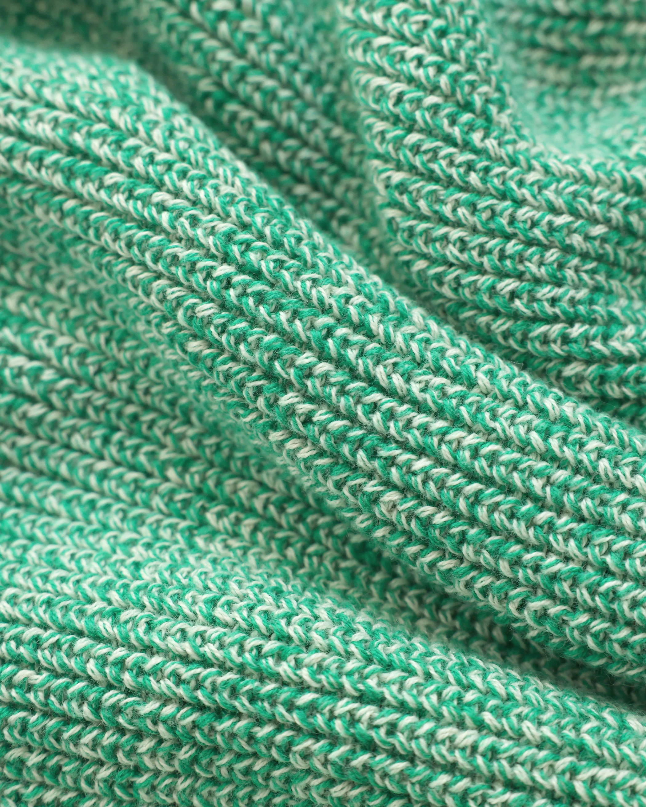 Cotton Knit Sweater Heather Green - Unisex - Image 6