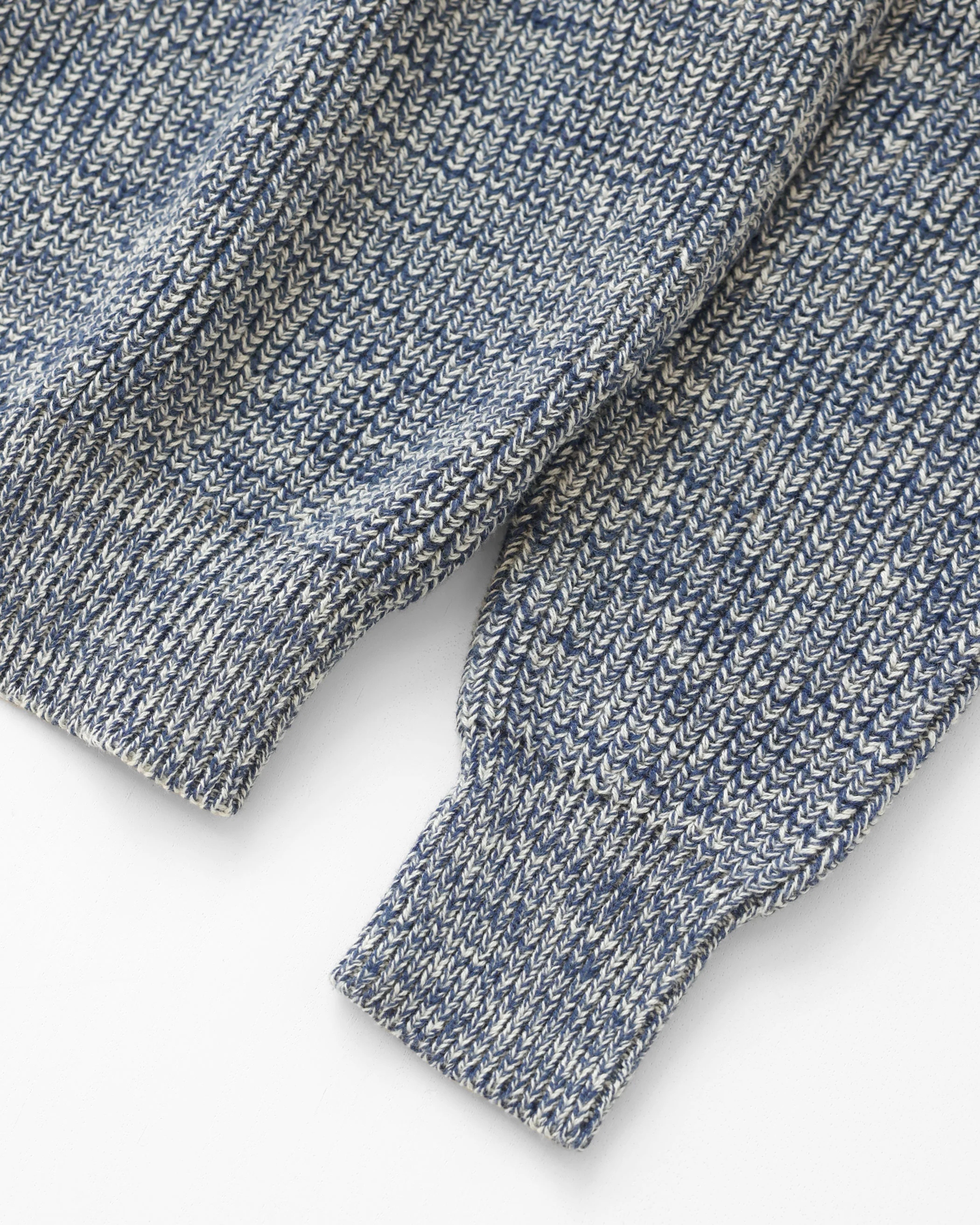 Cotton Knit Sweater Heather Navy - Unisex - Image 5