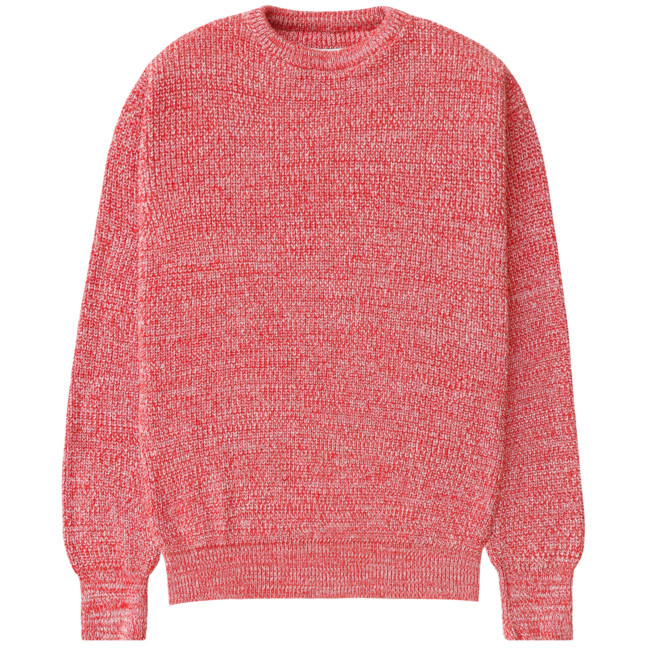 Cotton Knit Sweater Heather Red - Unisex