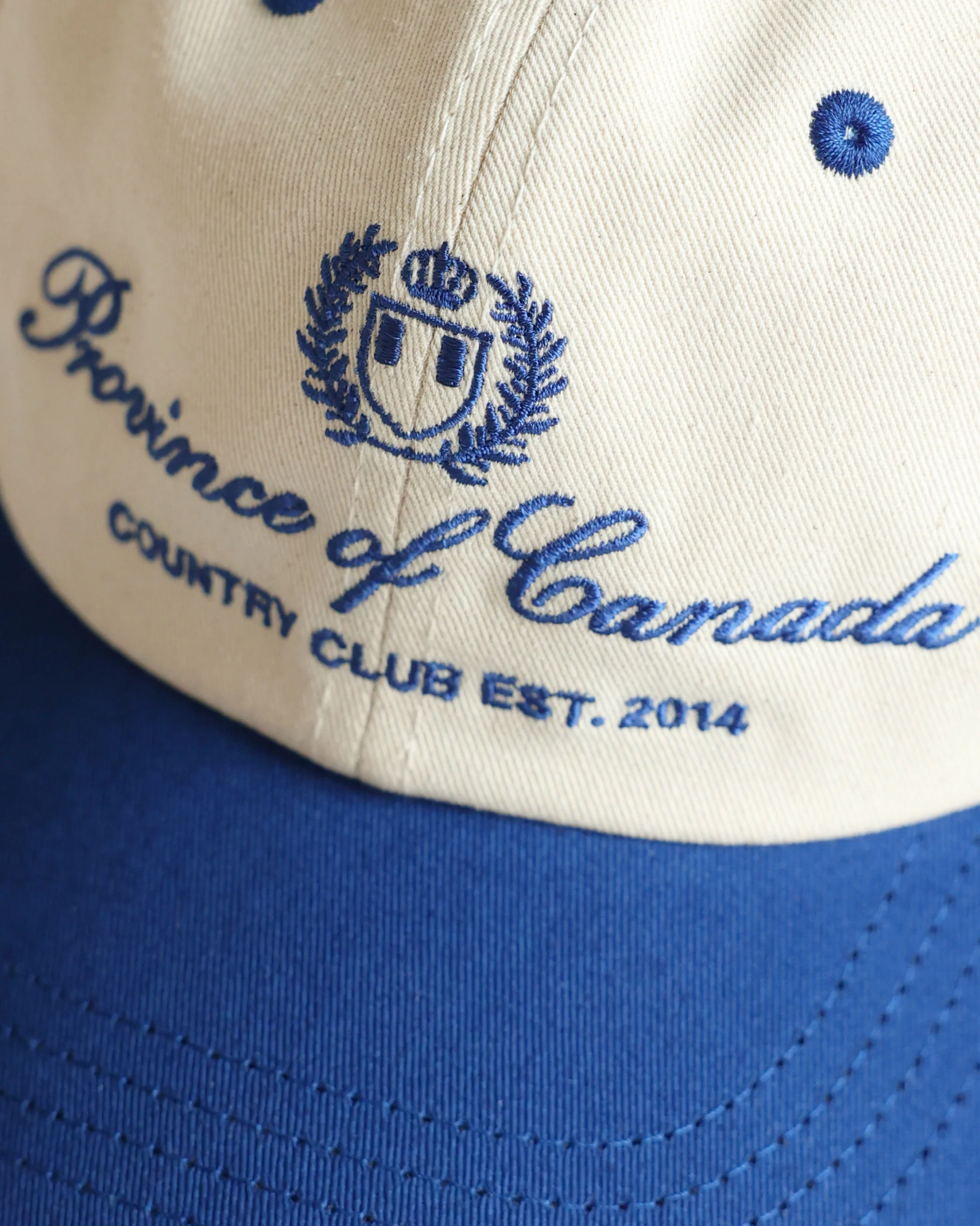 Country Club Baseball Hat Natural Royal - Image 5