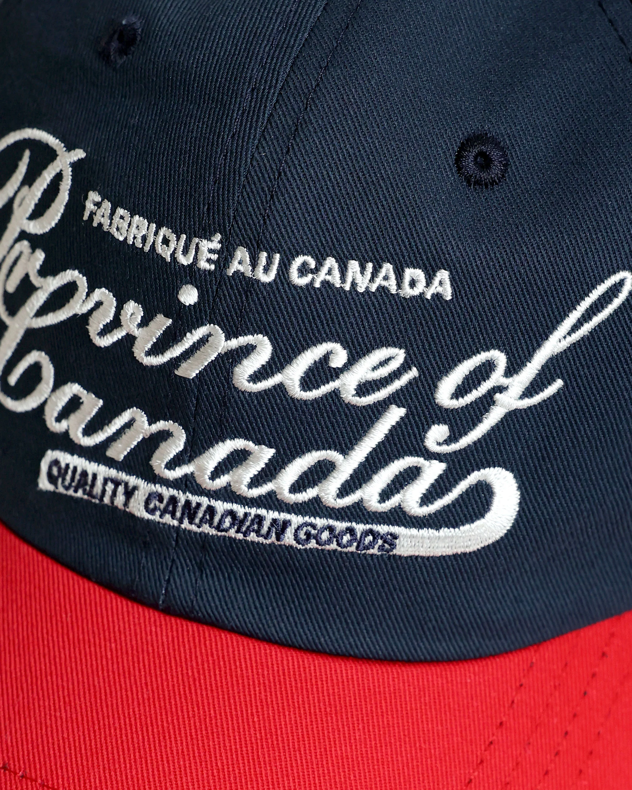 Script Logo Baseball Hat Navy Red - Image 4
