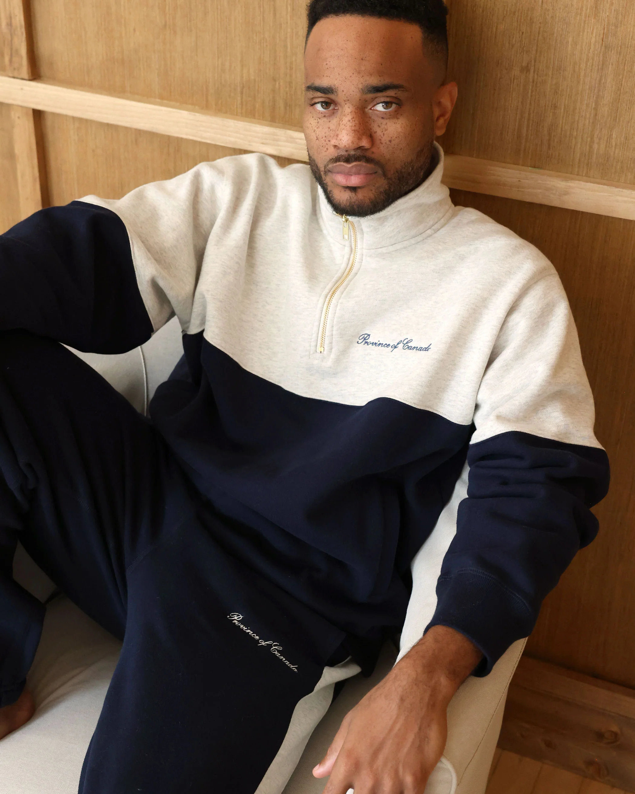 Club Fleece Half Zip Navy - Unisex - Image 3