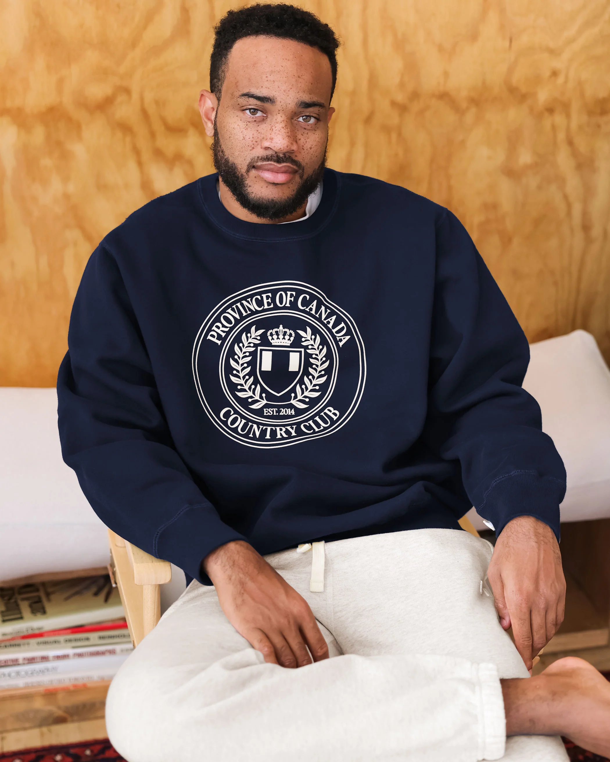 Country Club Fleece Sweatshirt Navy - Unisex - Image 2