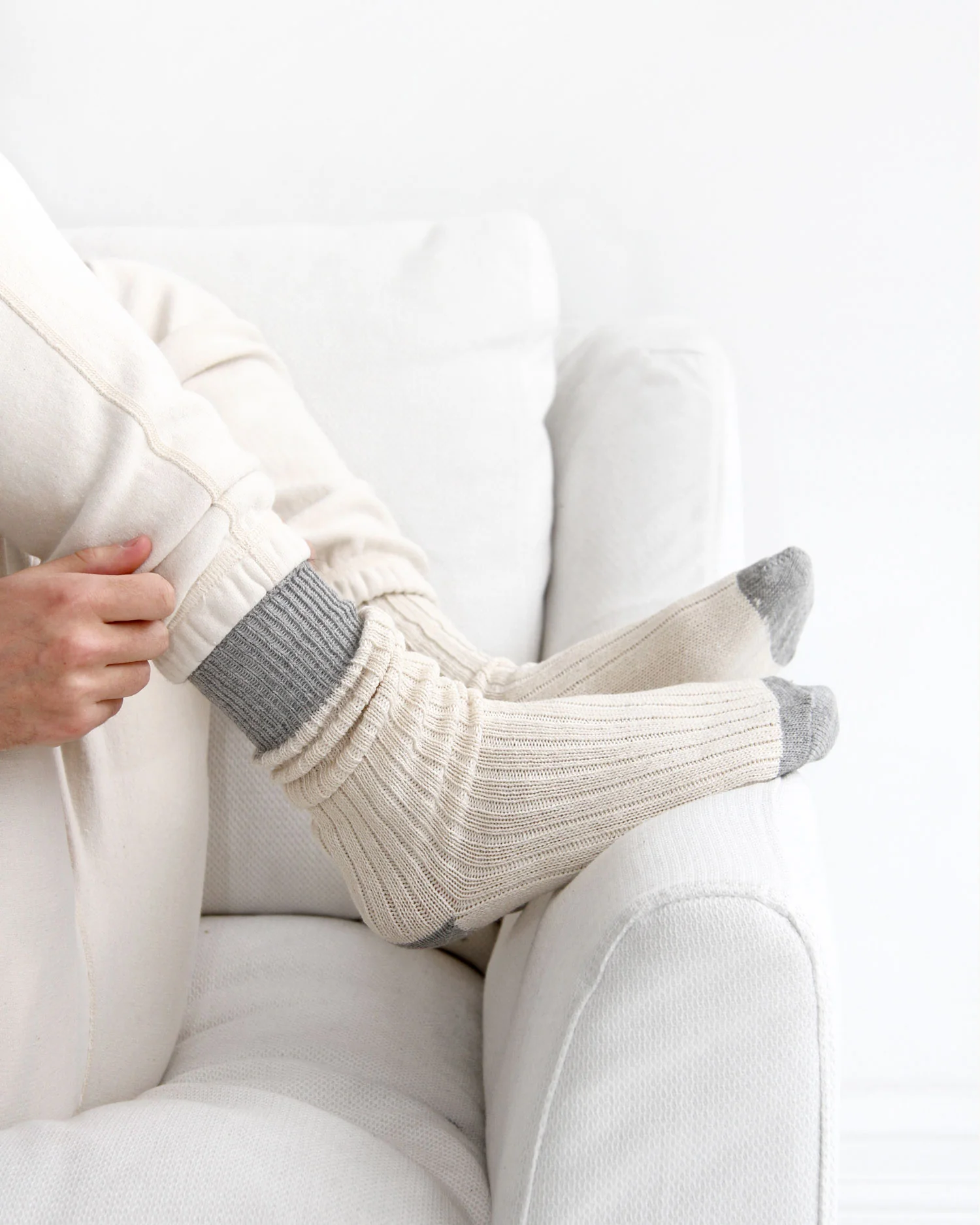 Cream Block Sock - Image 4