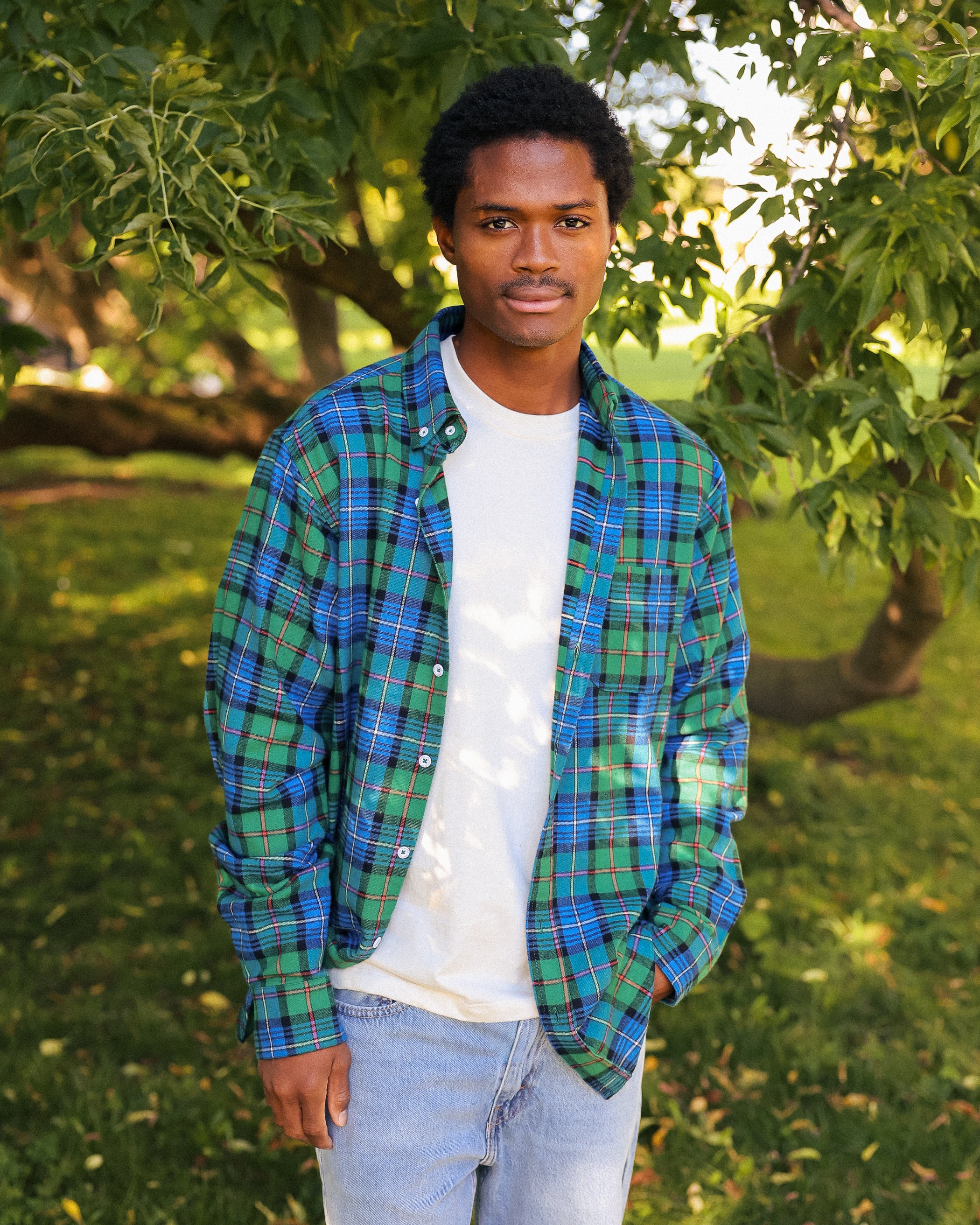 Evergreen Plaid Flannel Shirt - Unisex - Image 10