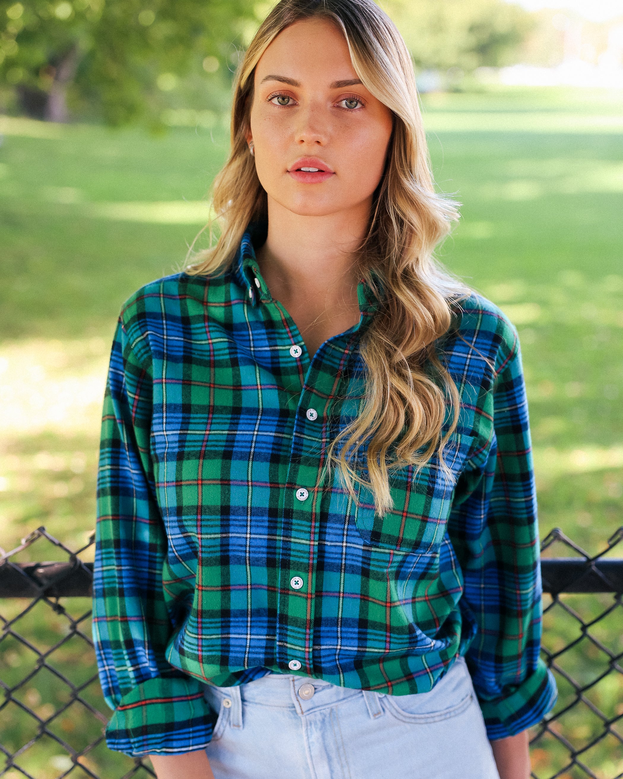 Evergreen Plaid Flannel Shirt - Unisex - Image 3
