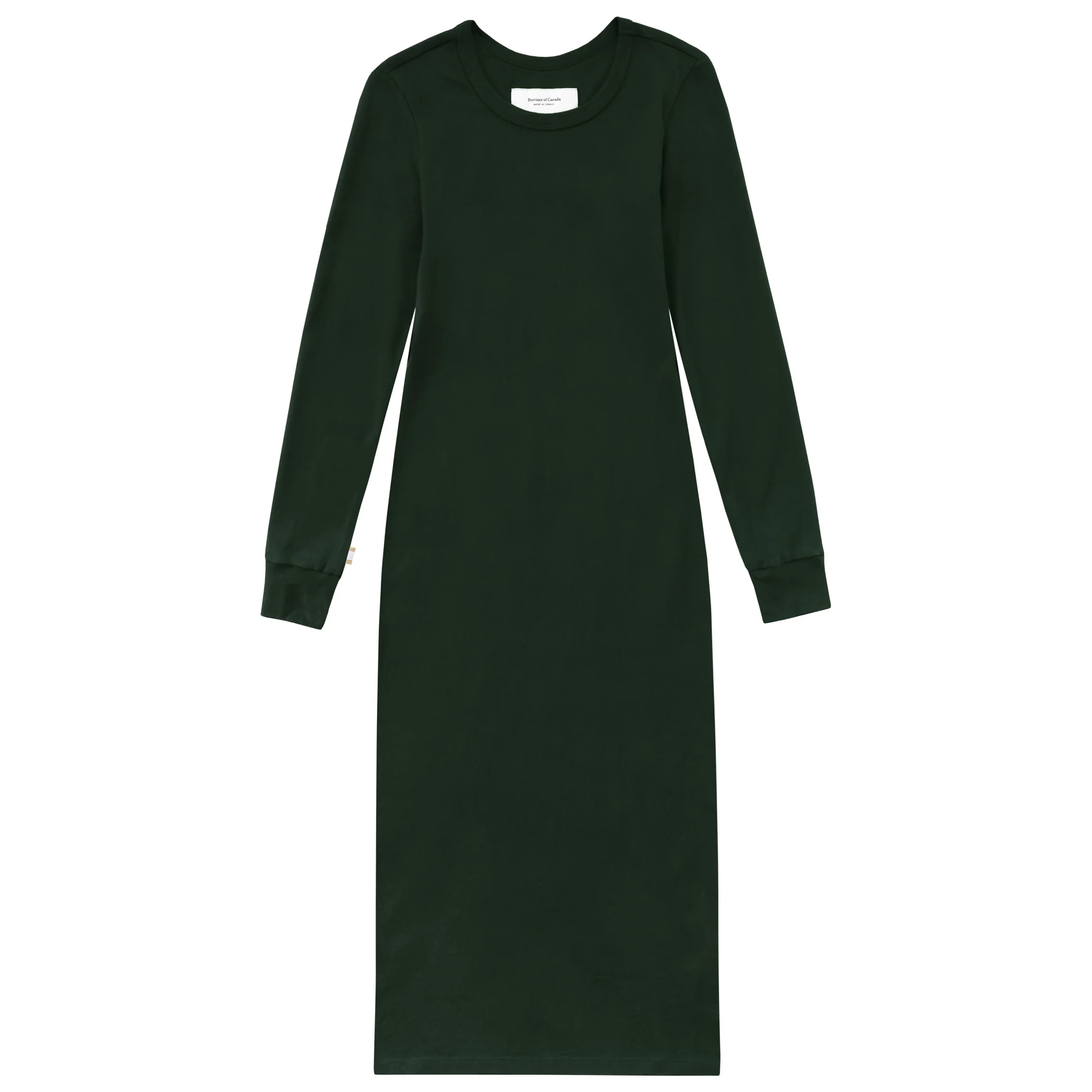 Fine Ribbed Long Sleeve Dress Forest