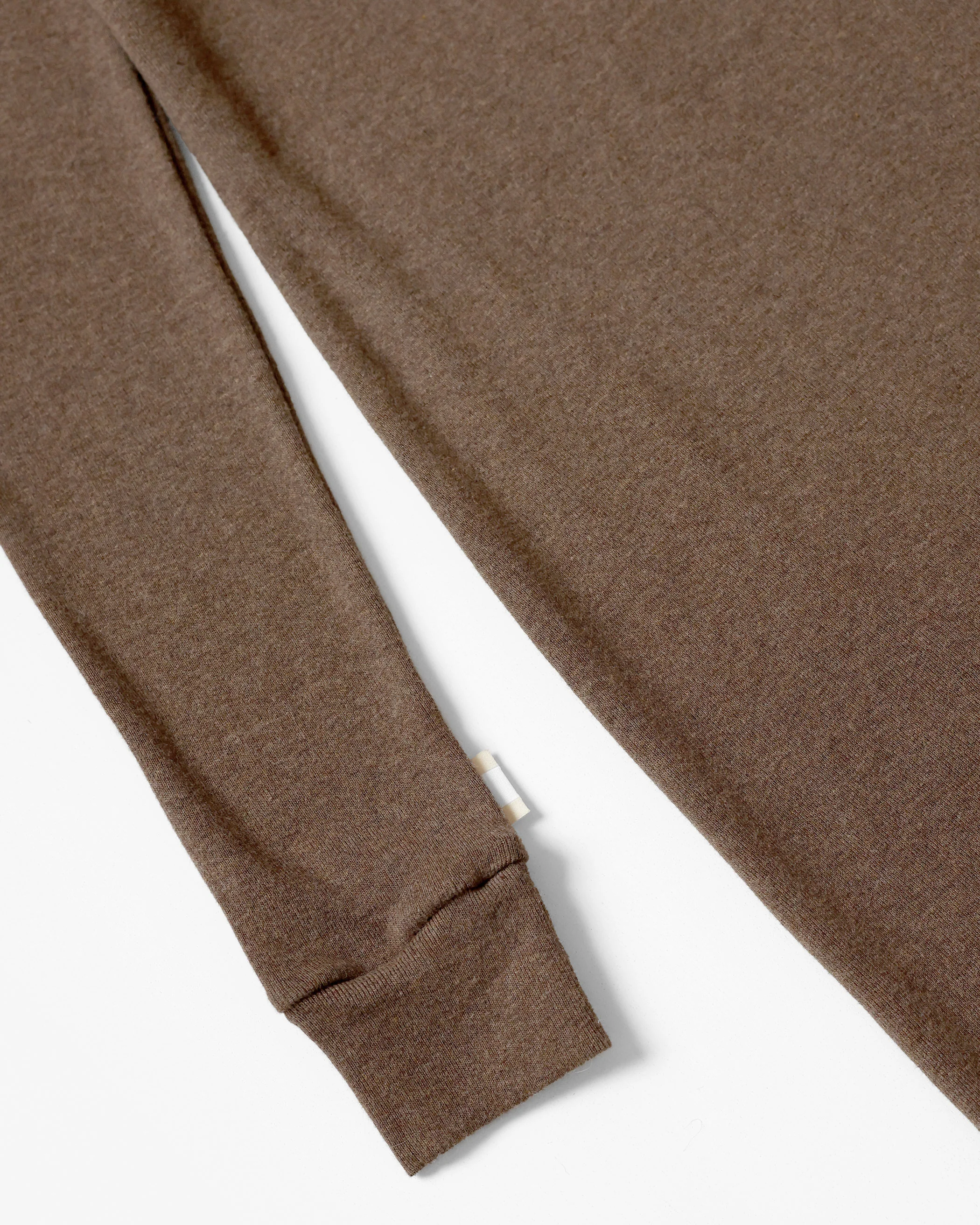Fine Ribbed Long Sleeve Dress Heather Brown - Image 6