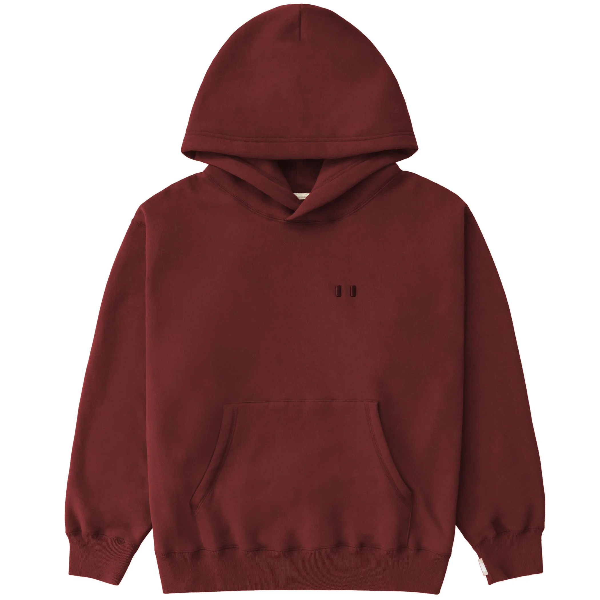 Flag Fleece Hoodie Burgundy - Unisex