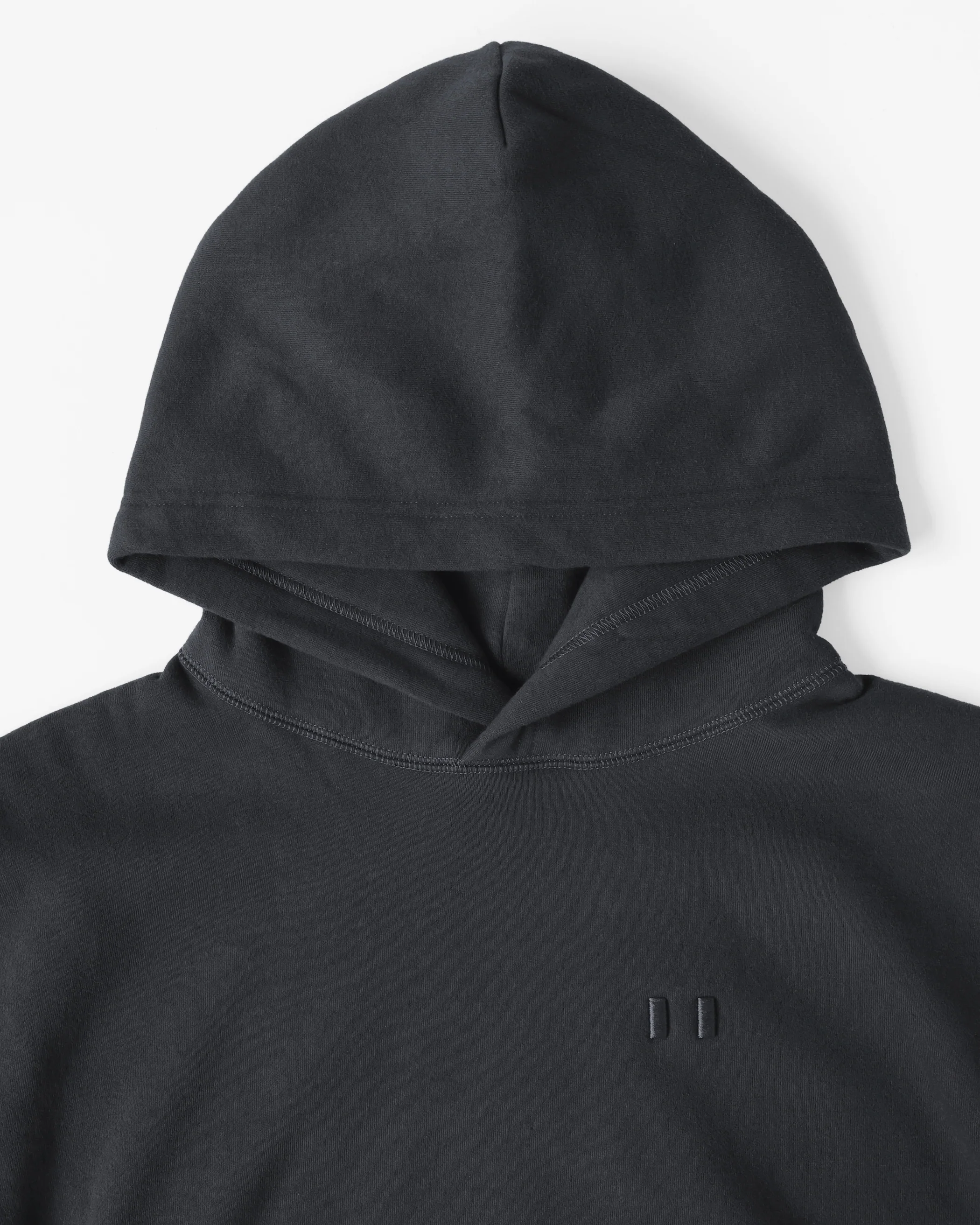 Flag Fleece Hoodie Coal - Unisex - Image 3