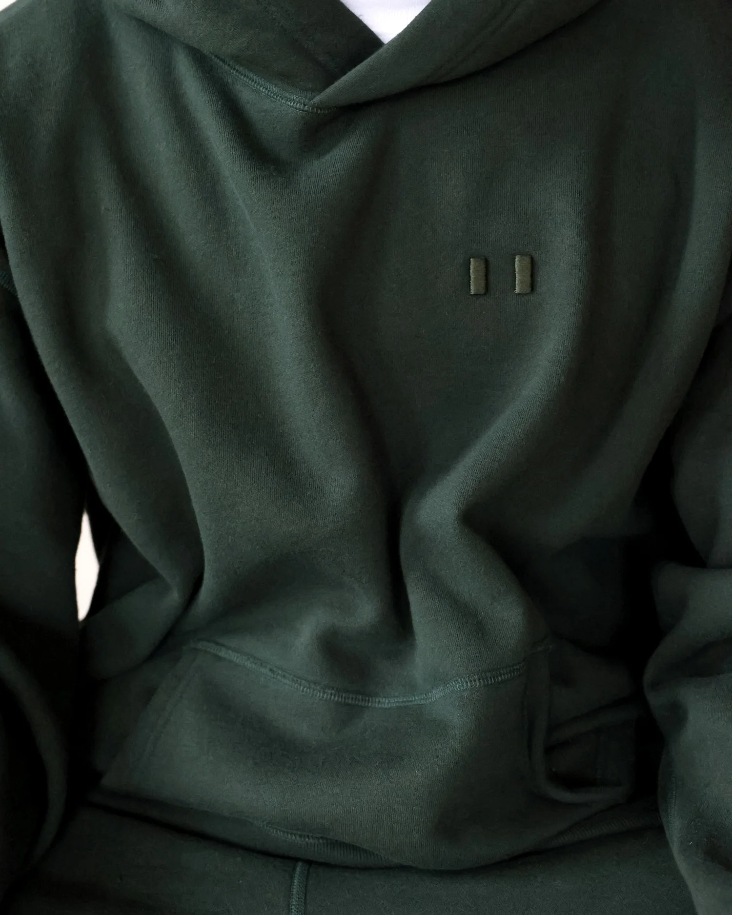 Flag Fleece Hoodie Forest - Unisex - Image 7