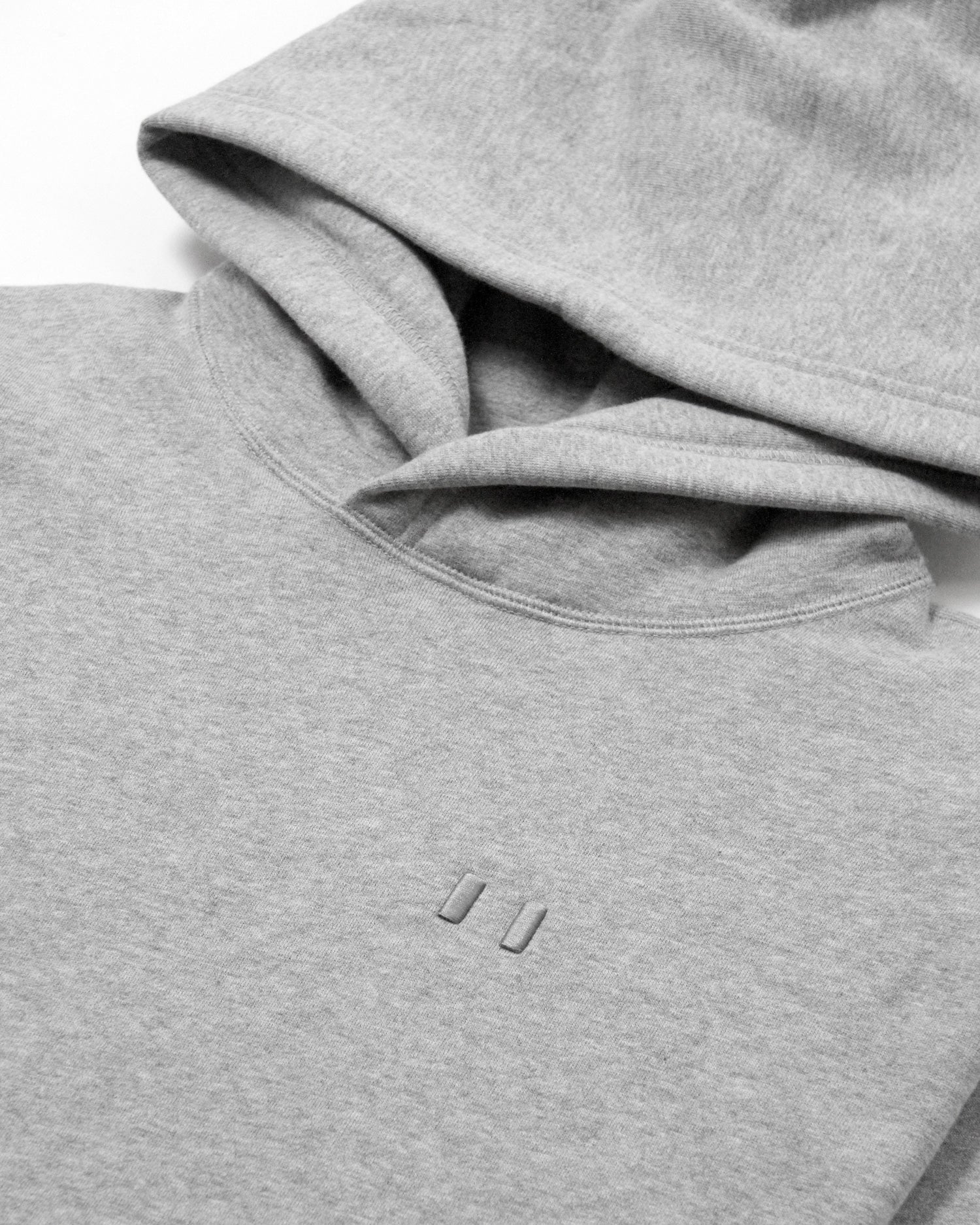 Flag Fleece Hoodie Heather Grey - Unisex - Image 4