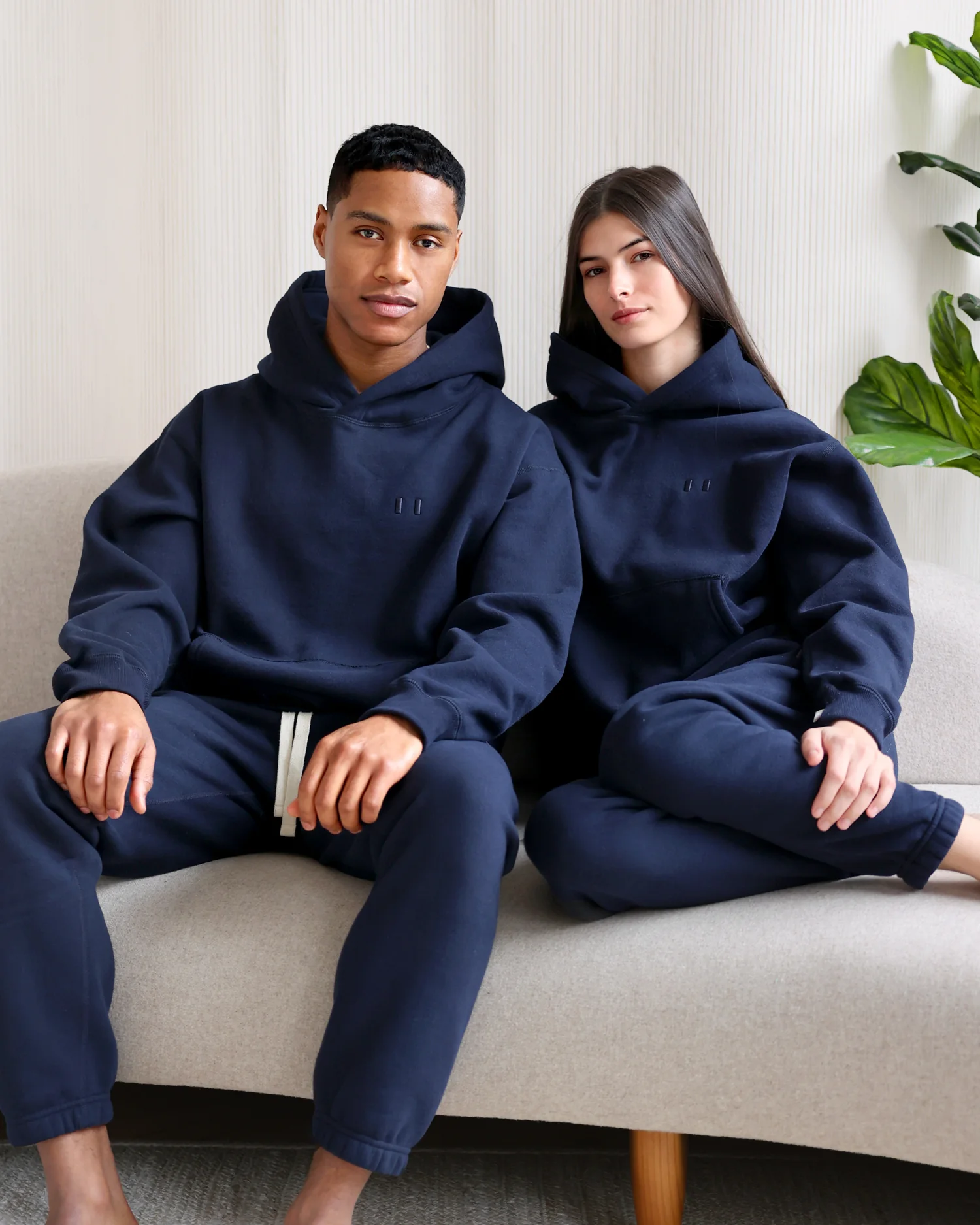 Flag Fleece Hoodie Navy - Unisex - Image 10