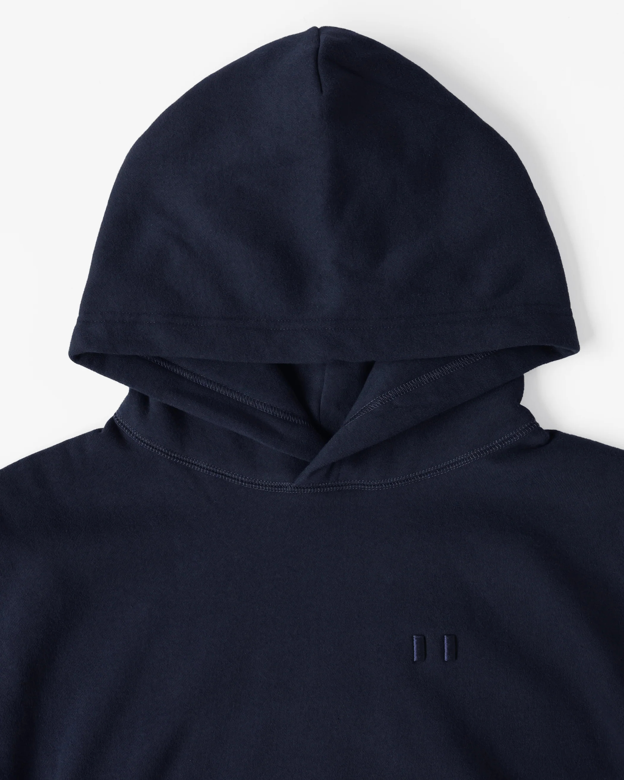 Flag Fleece Hoodie Navy - Unisex - Image 4