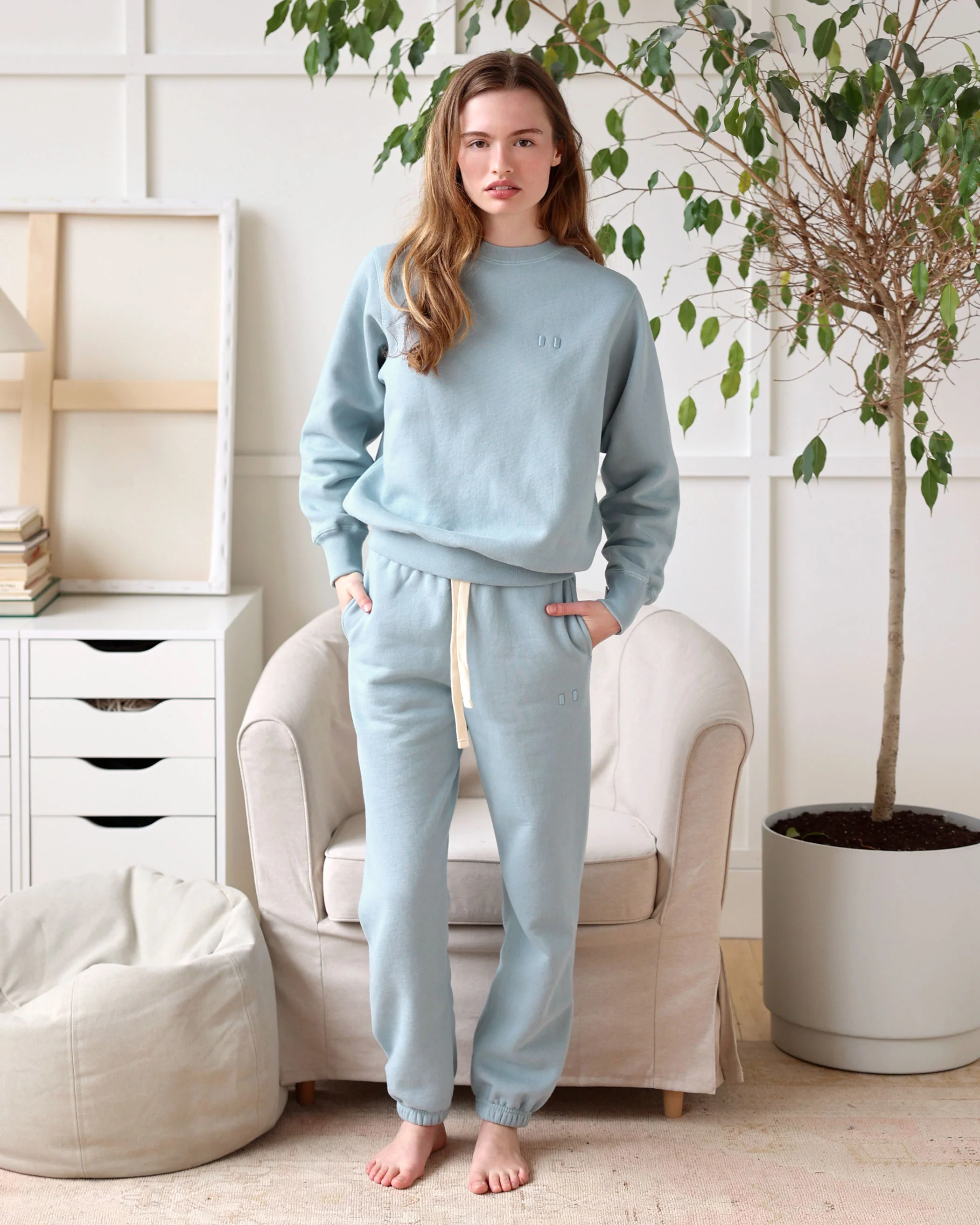 Flag Fleece Sweatpant Blueish - Unisex - Image 2