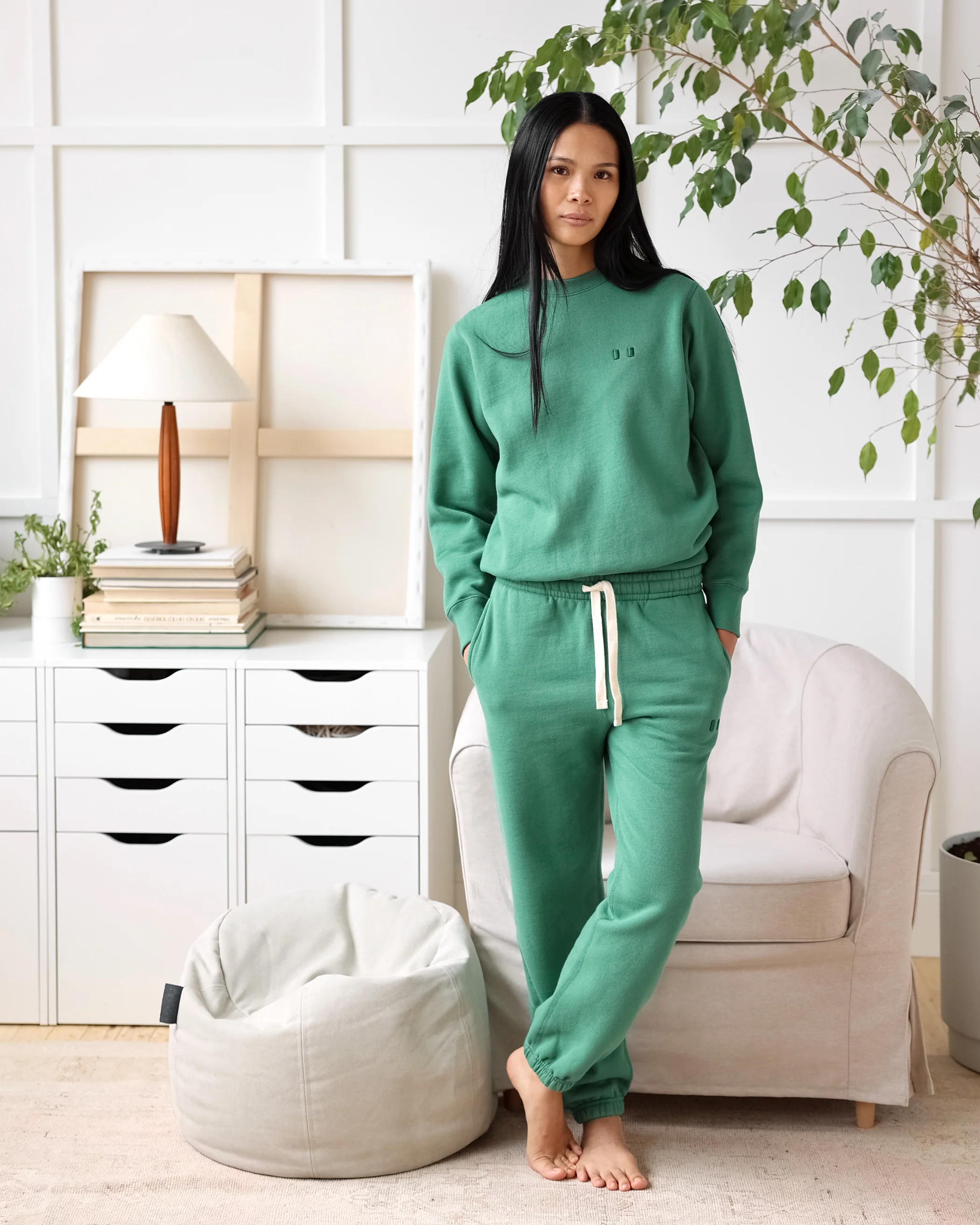 Flag Fleece Sweatpant Green - Unisex - Image 2