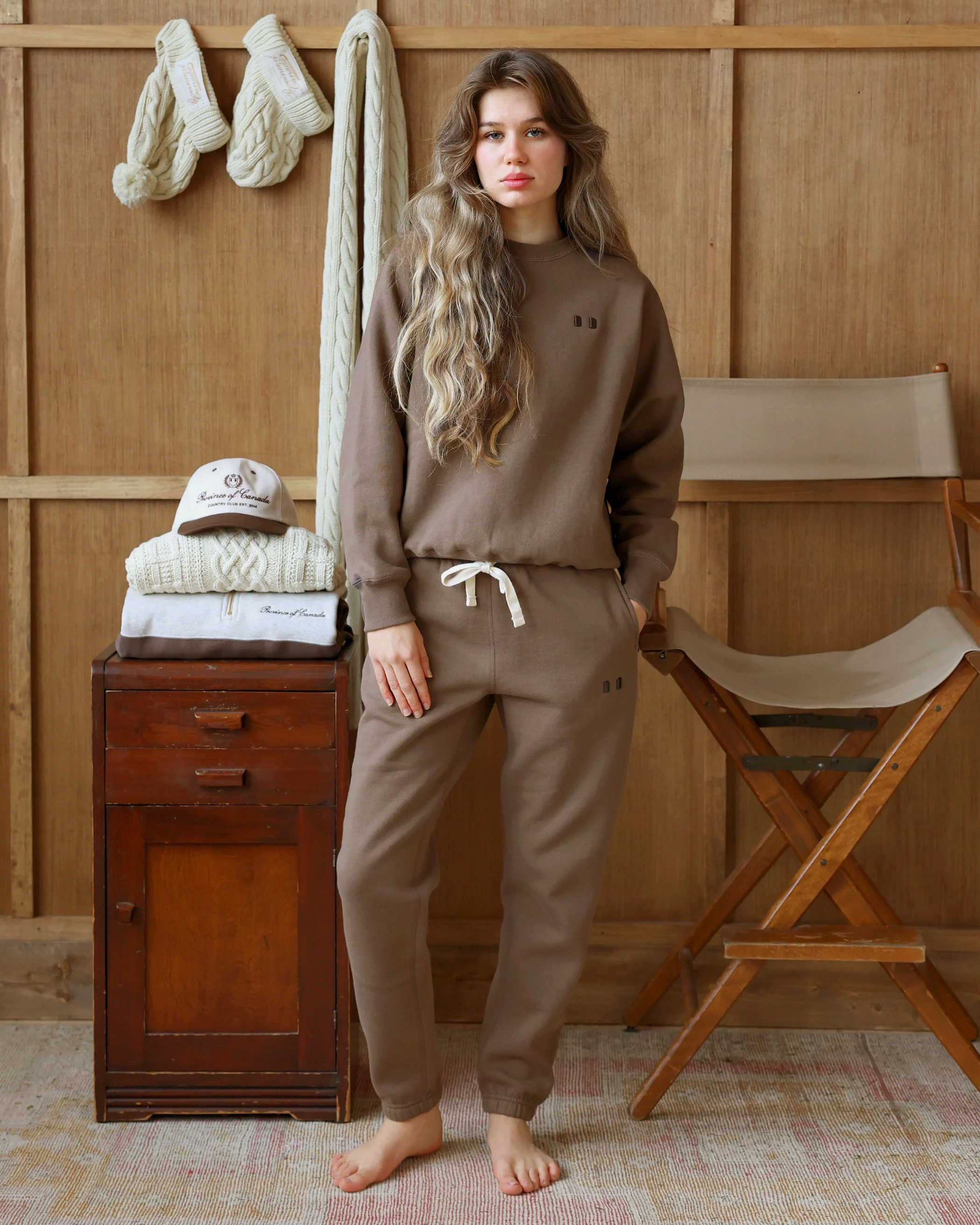 Flag Fleece Sweatshirt Chestnut - Unisex - Image 8
