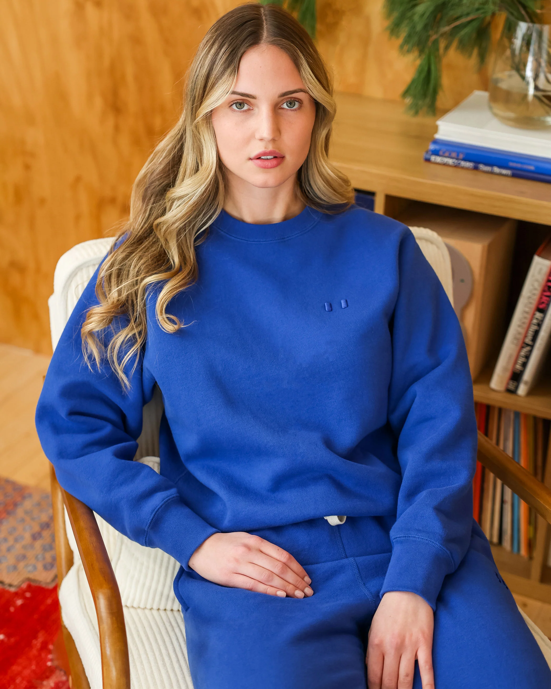 Flag Fleece Sweatshirt Royal - Unisex - Image 2