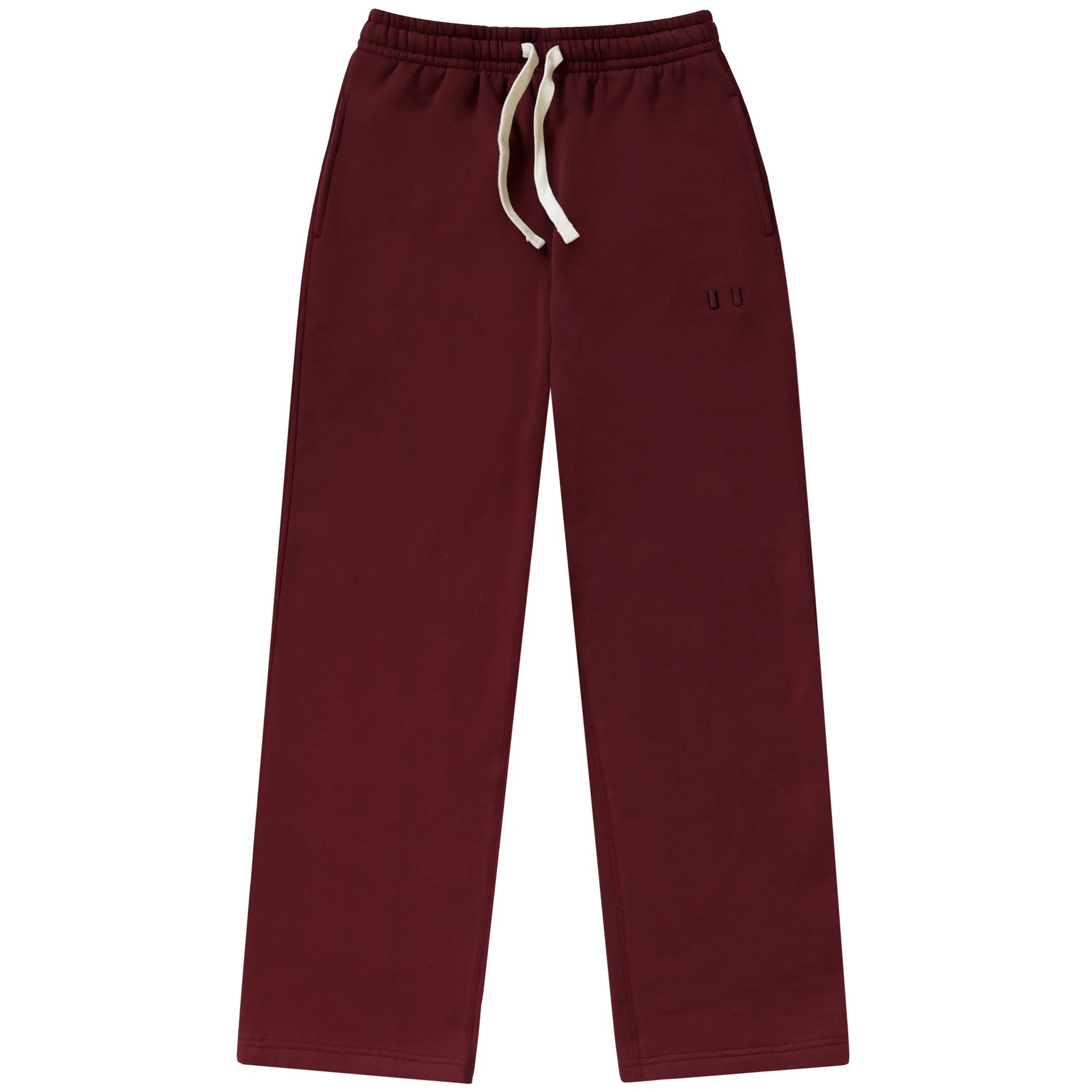 Flag Fleece Wide Leg Sweatpant Burgundy - Unisex