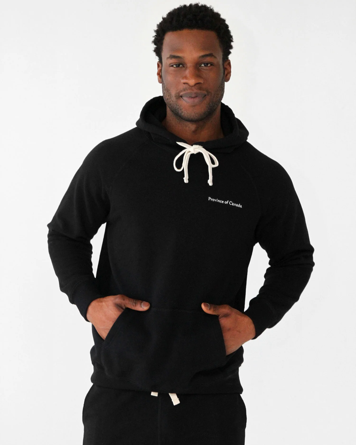 French Terry Hoodie Black - Unisex - Image 3