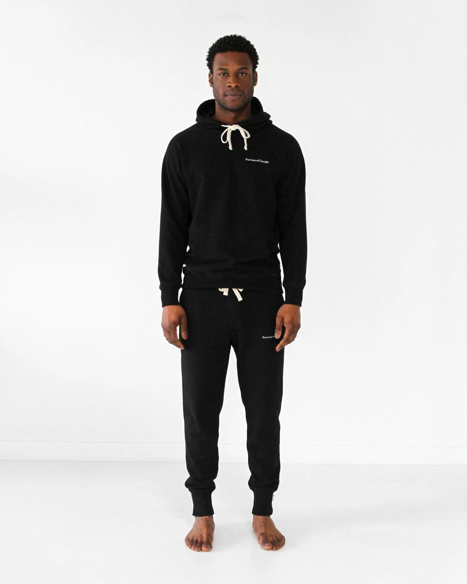 French Terry Hoodie Black - Unisex - Image 4