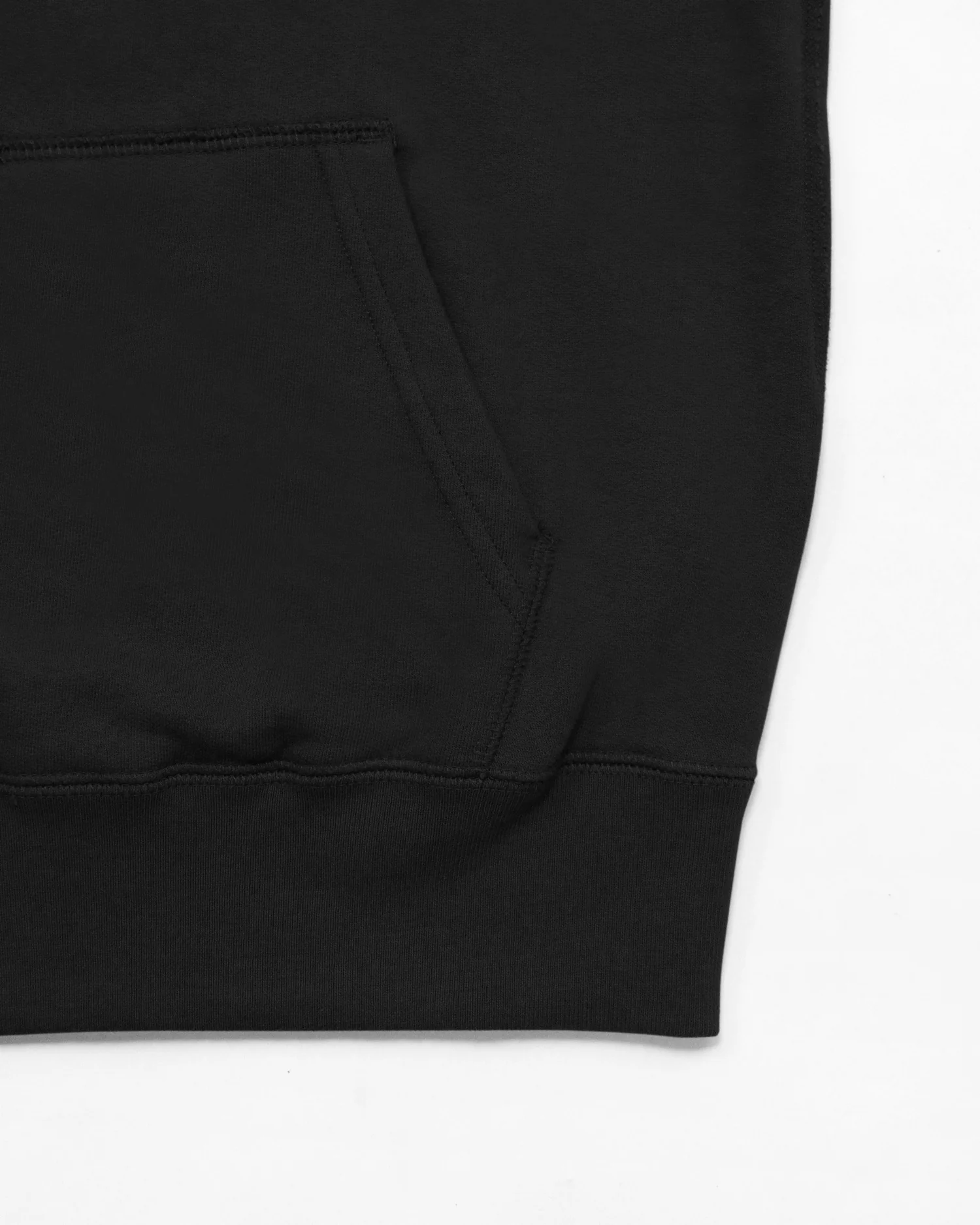 French Terry Hoodie Black - Unisex - Image 8