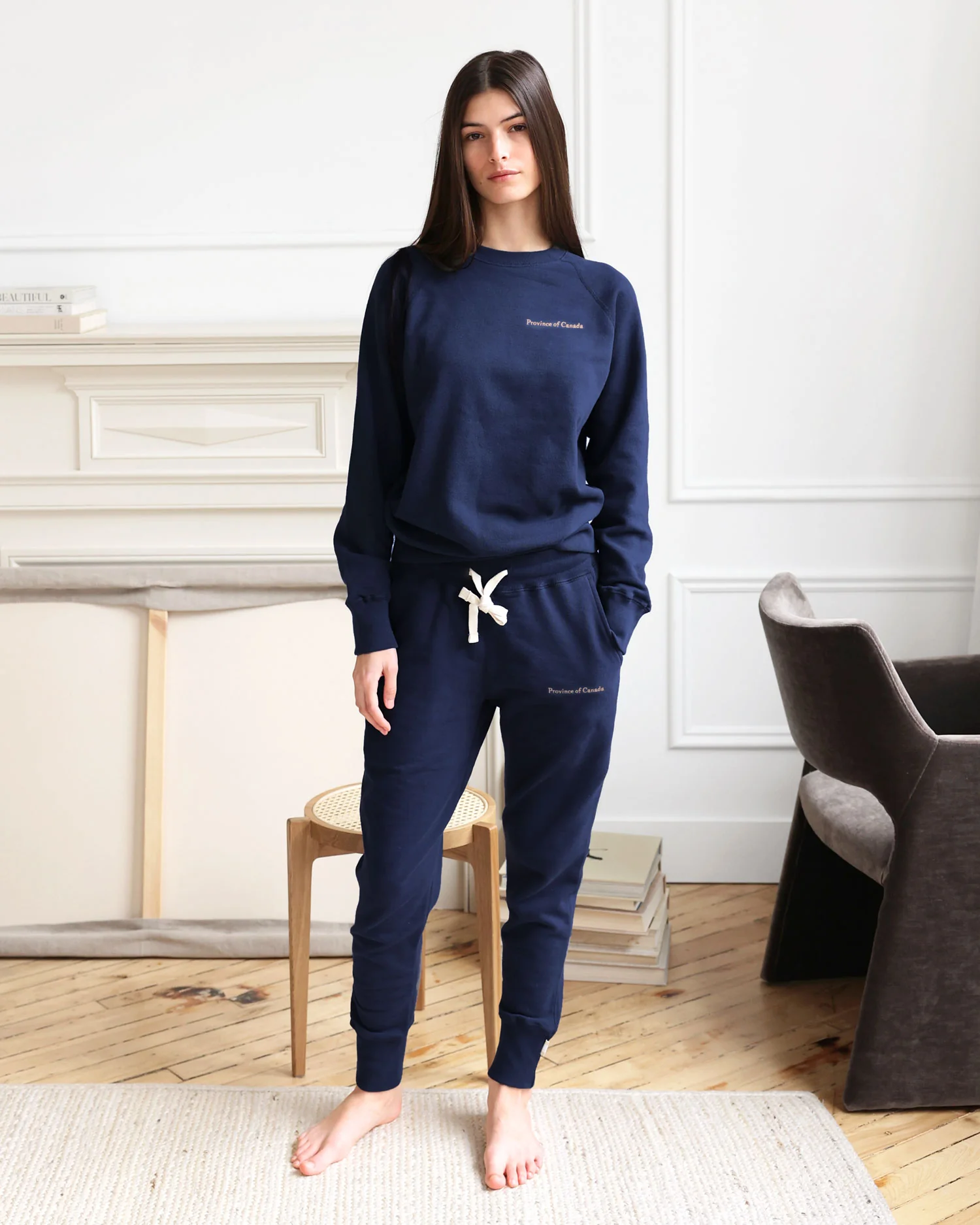 French Terry Sweatshirt Navy - Unisex - Image 7