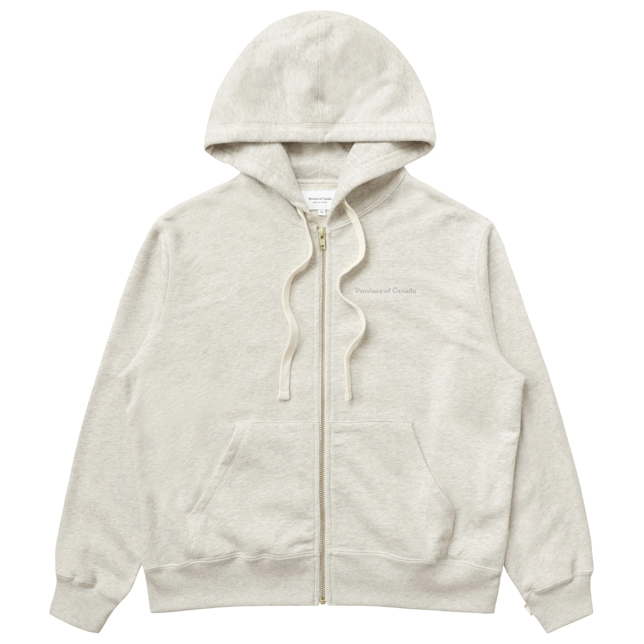 French Terry Zip Hoodie Eggshell - Unisex