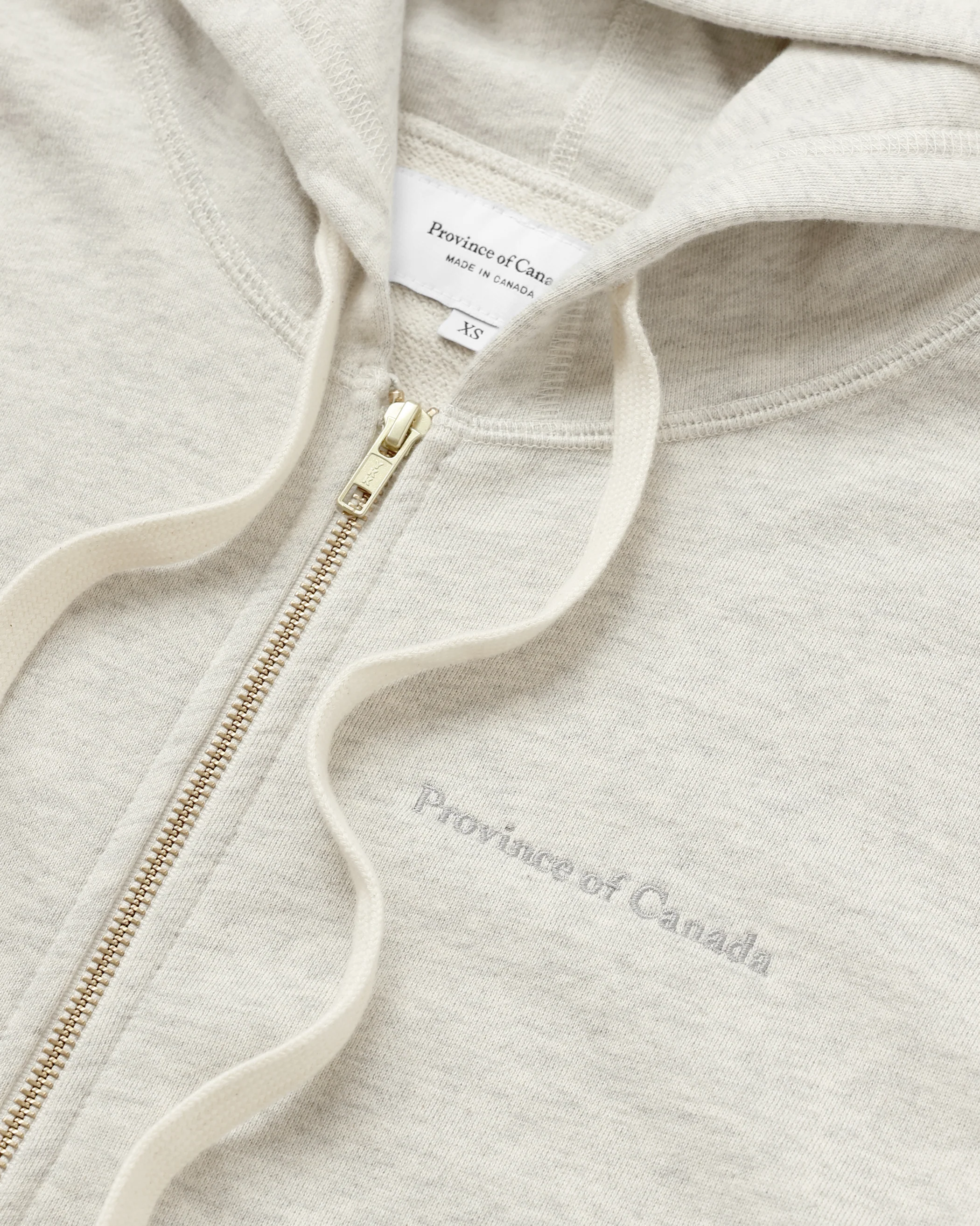 French Terry Zip Hoodie Eggshell - Unisex - Image 4