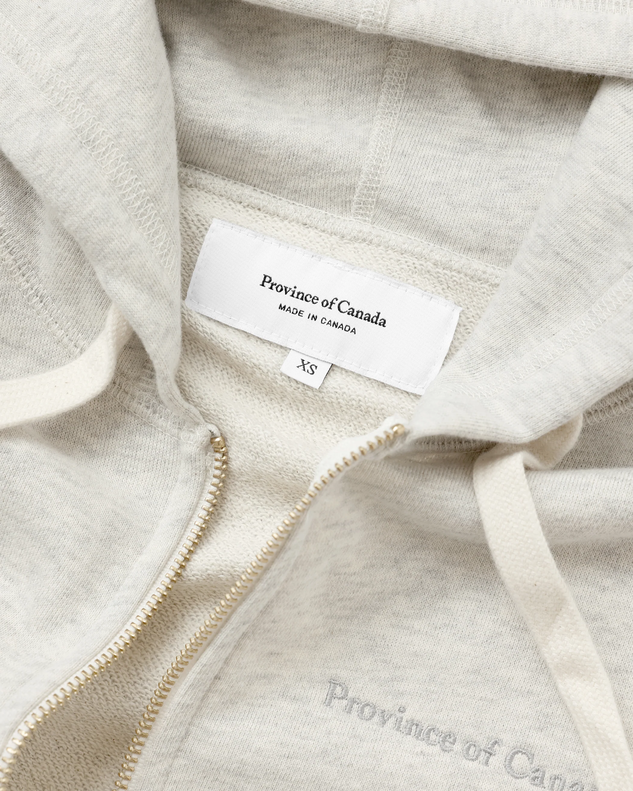 French Terry Zip Hoodie Eggshell - Unisex - Image 6