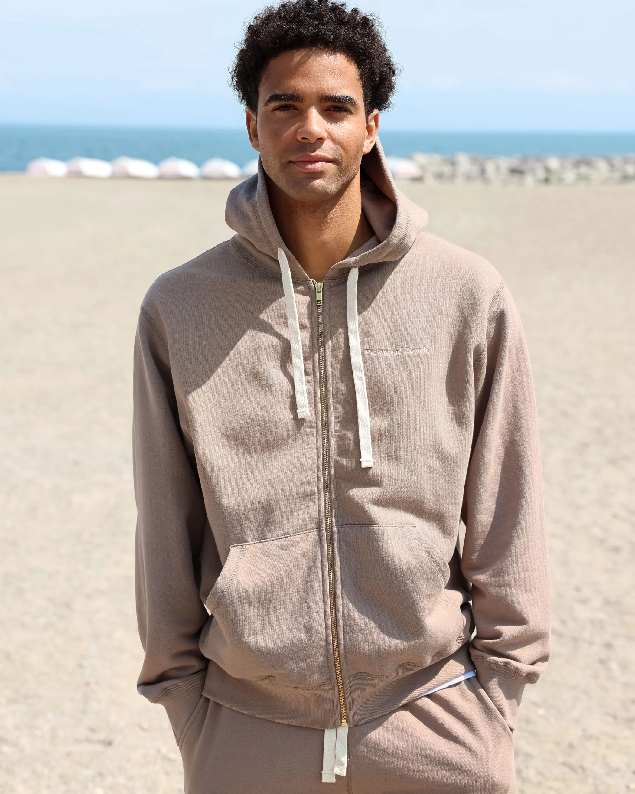 French Terry Zip Hoodie Mocha - Unisex - Image 2