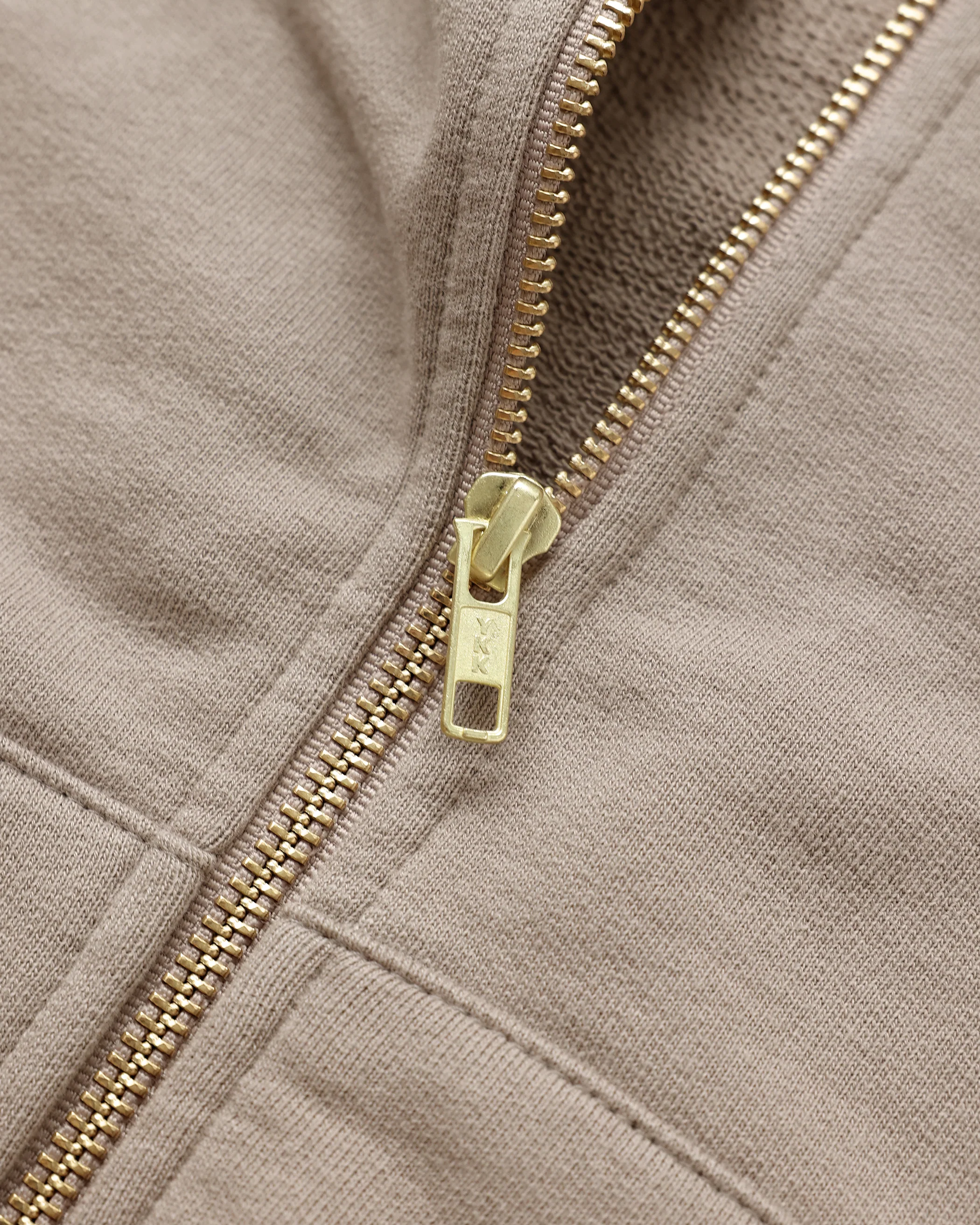 French Terry Zip Hoodie Mocha - Unisex - Image 6