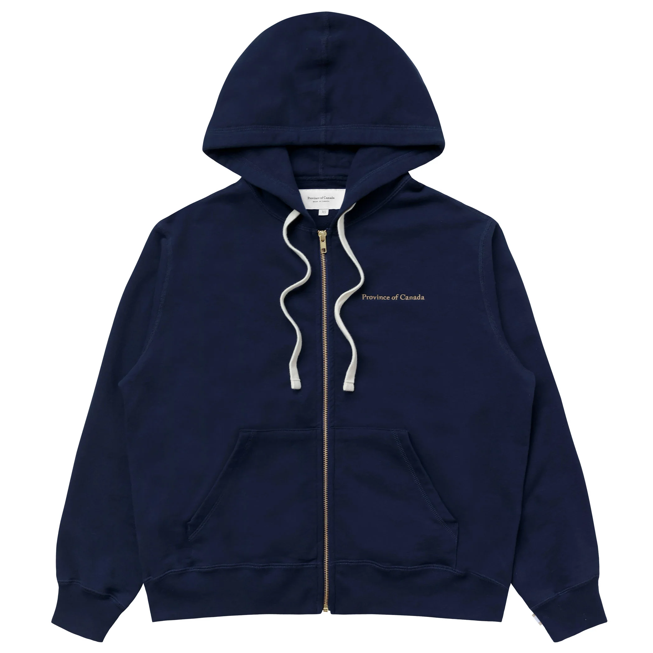 French Terry Zip Hoodie Navy - Unisex
