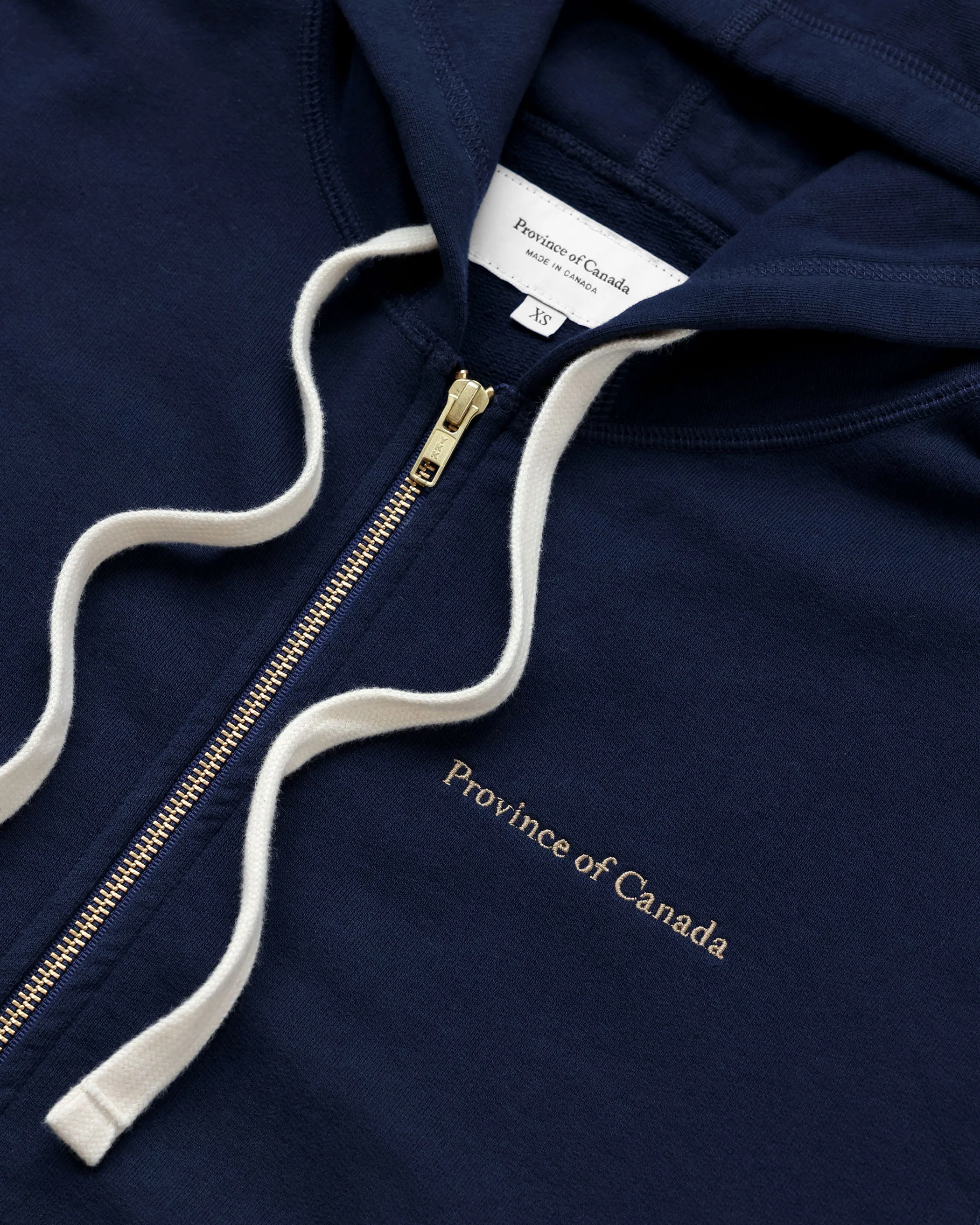 French Terry Zip Hoodie Navy - Unisex - Image 4