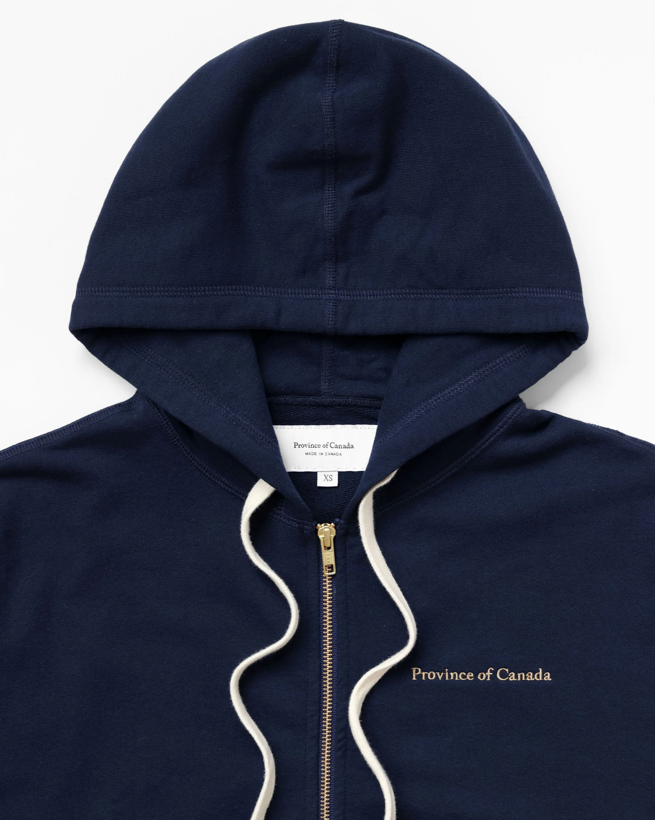 French Terry Zip Hoodie Navy - Unisex - Image 5