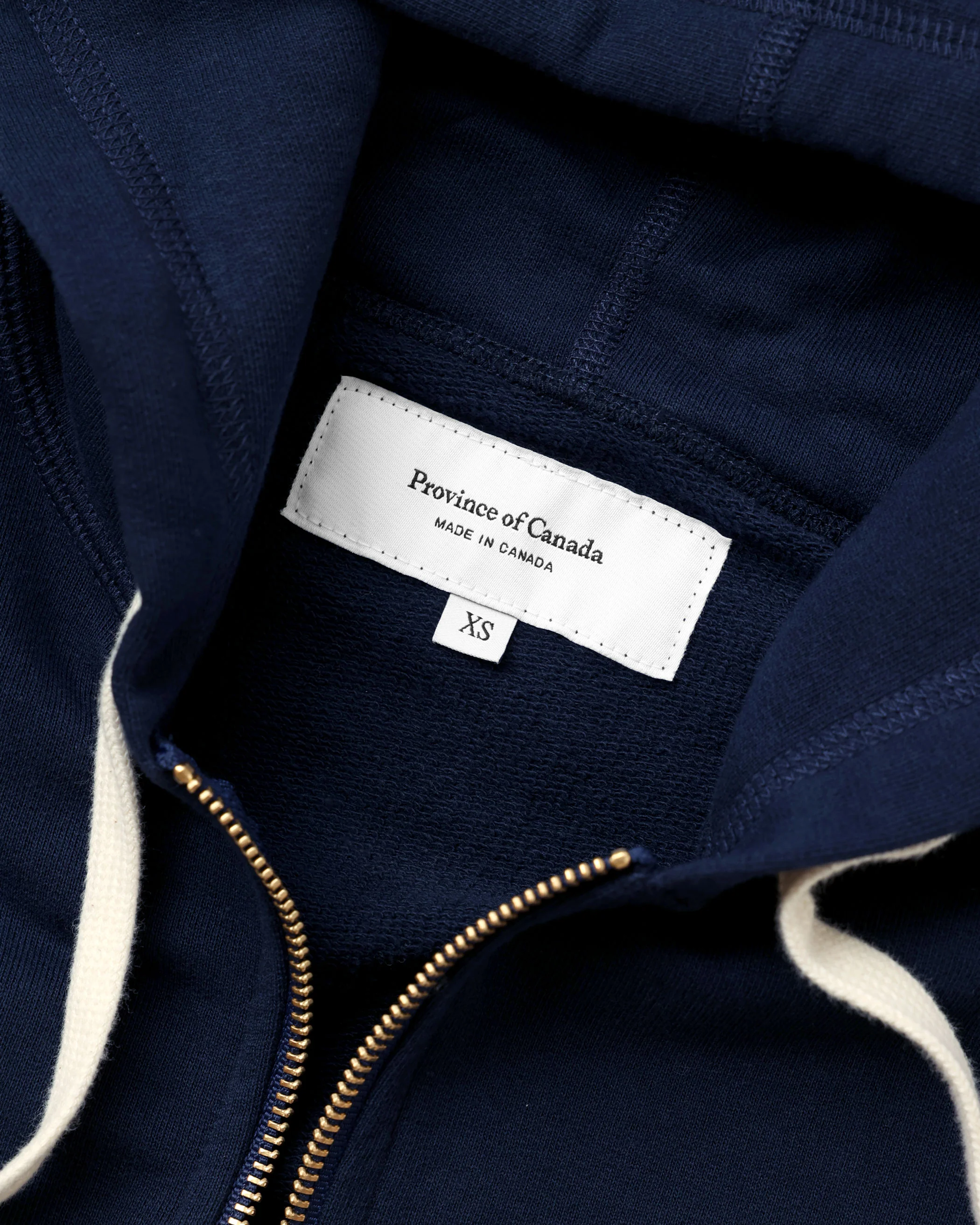 French Terry Zip Hoodie Navy - Unisex - Image 7