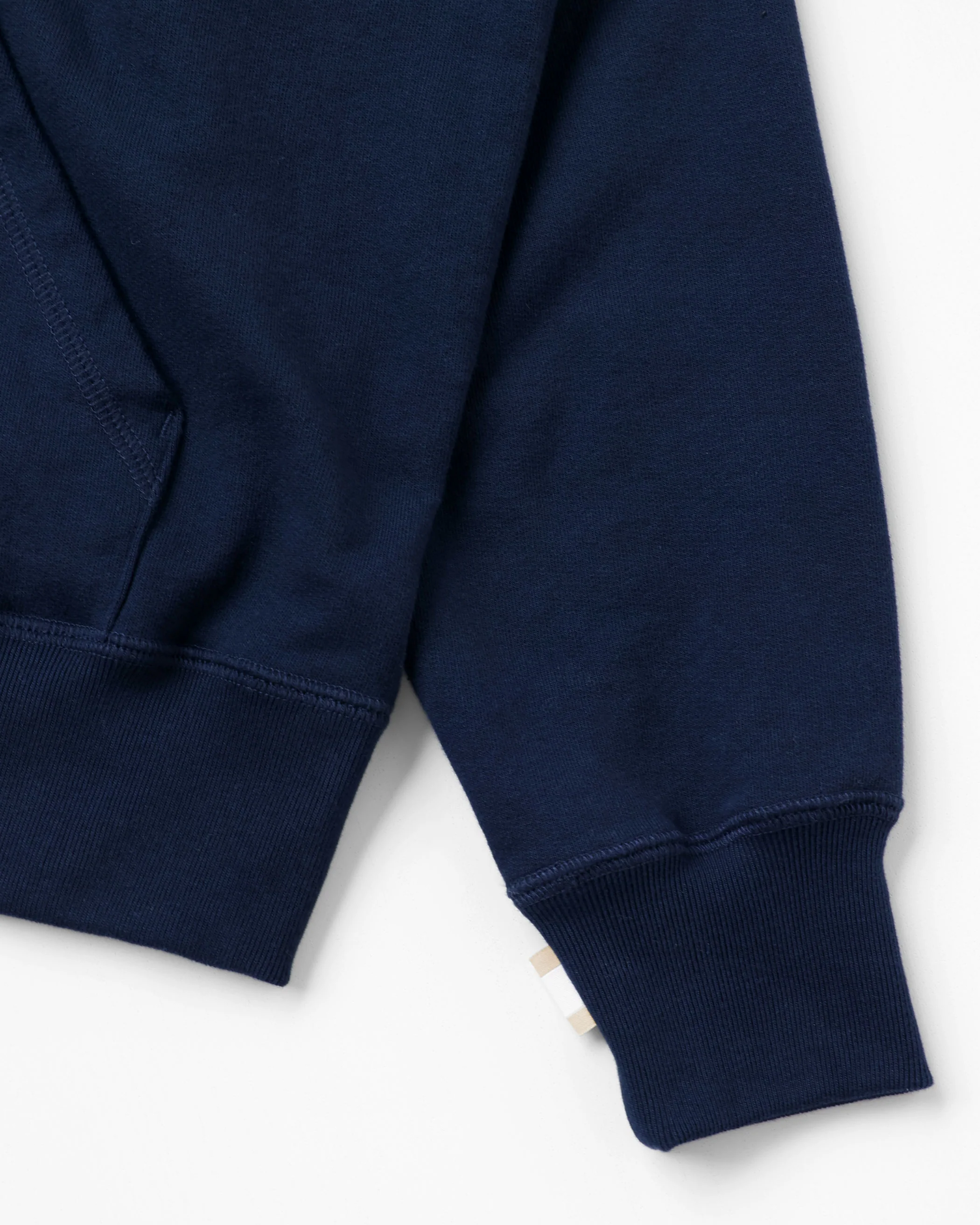 French Terry Zip Hoodie Navy - Unisex - Image 8