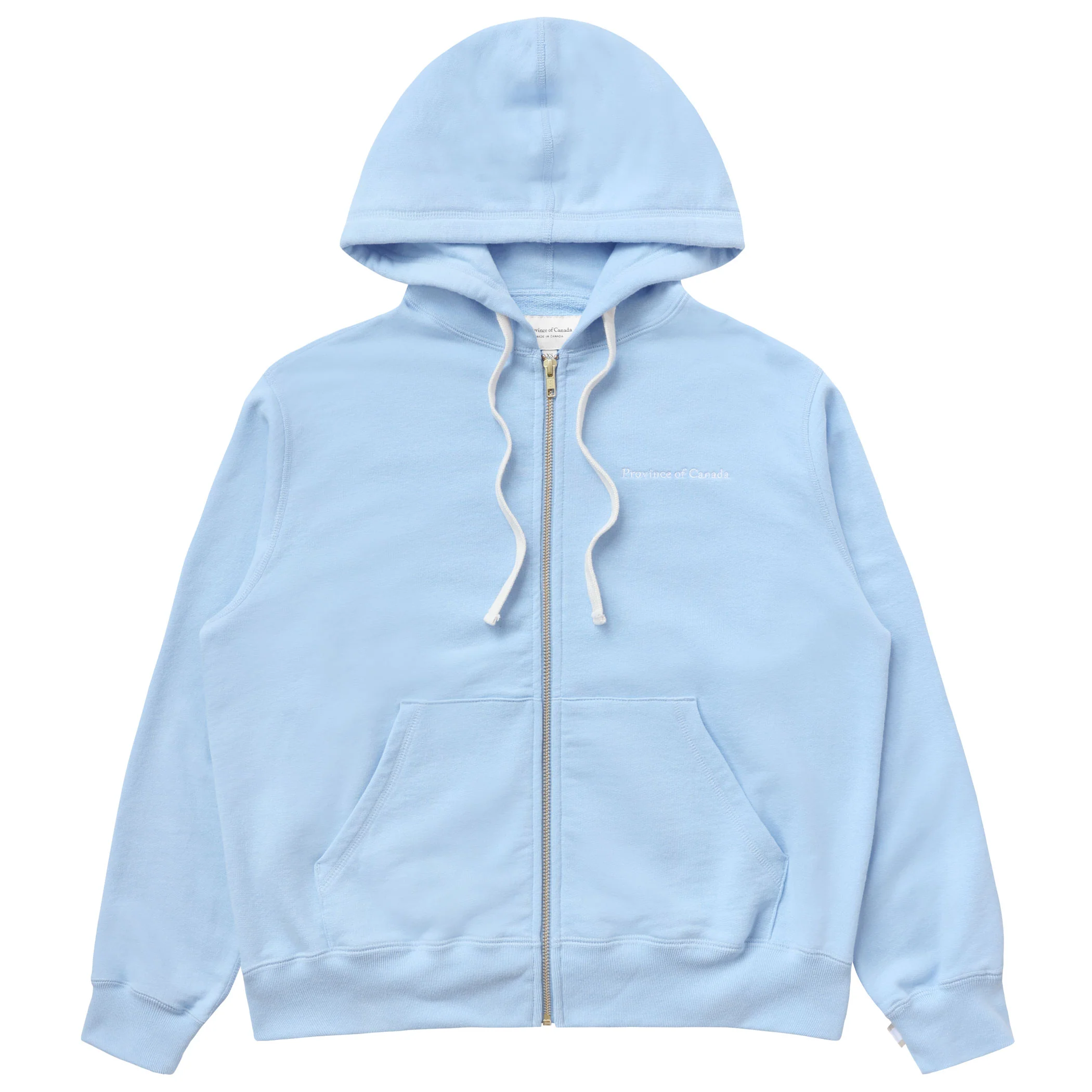 French Terry Zip Hoodie Sky Blue - Unisex