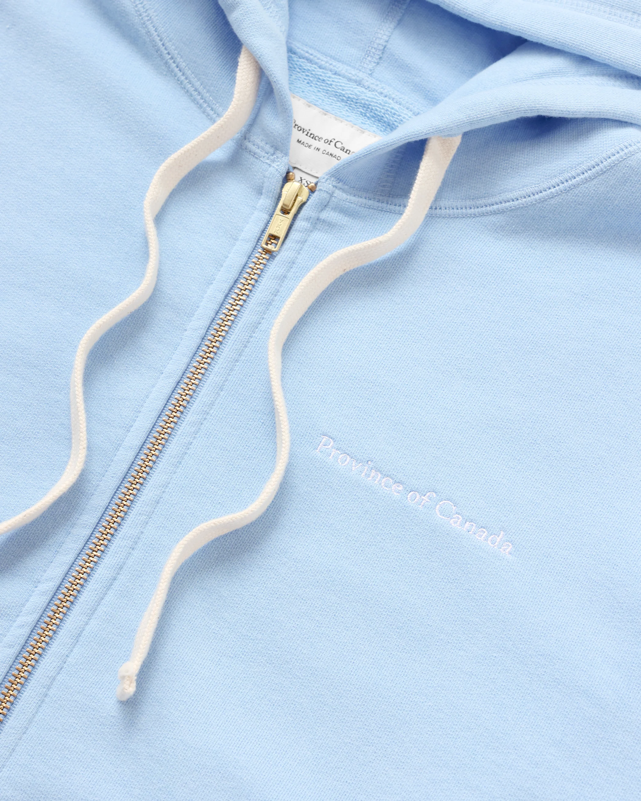 French Terry Zip Hoodie Sky Blue - Unisex - Image 4