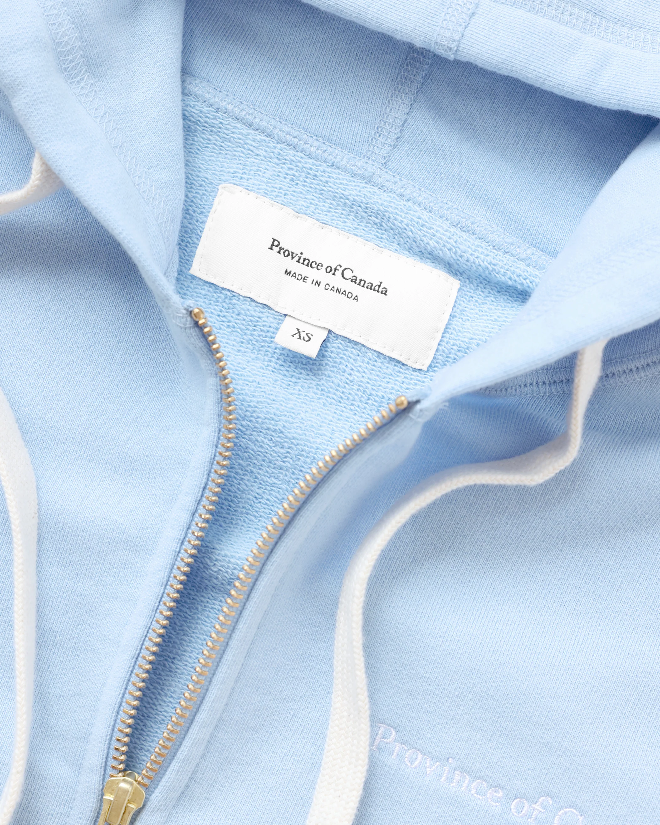 French Terry Zip Hoodie Sky Blue - Unisex - Image 7